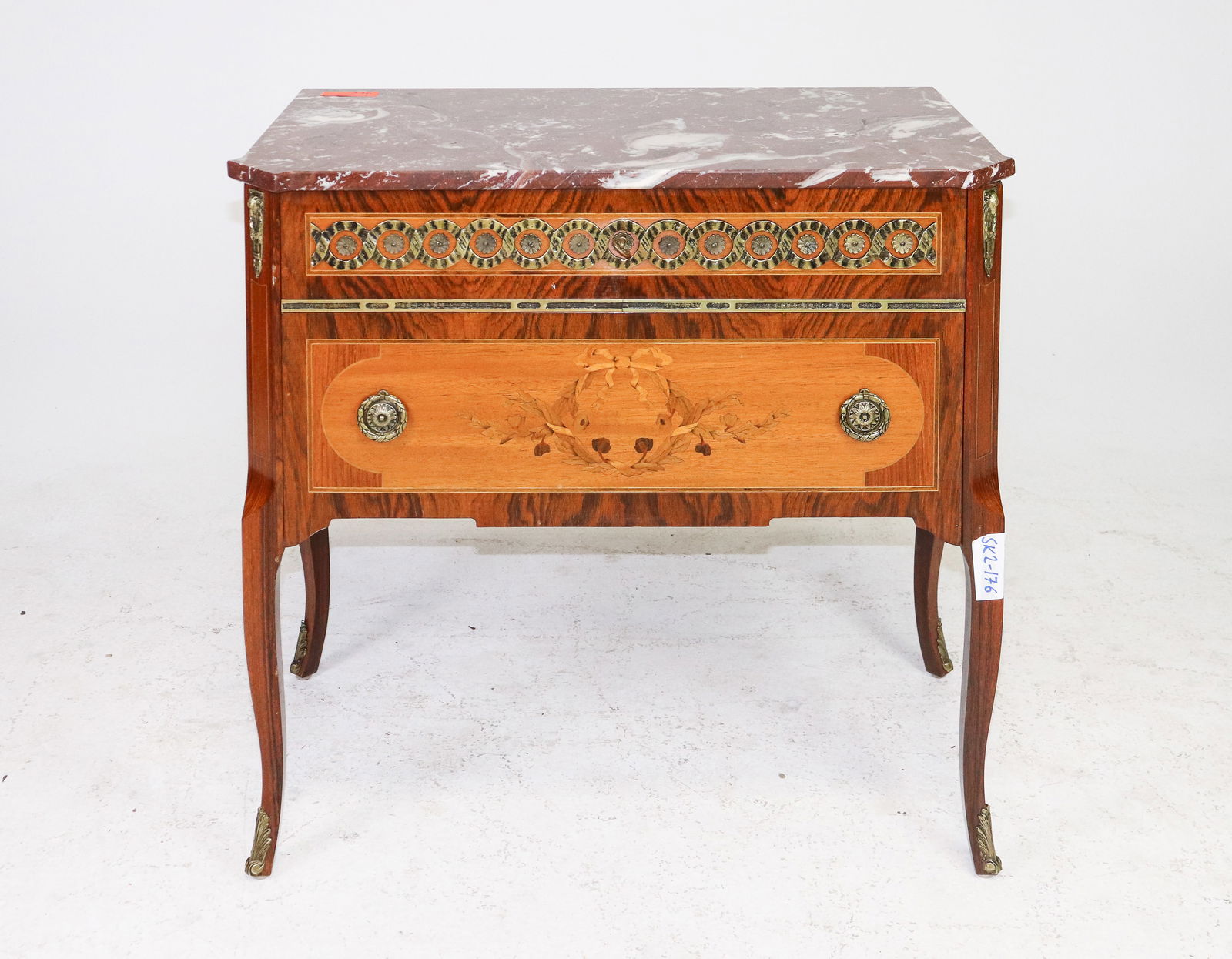 Swedish 2 Drawers Marble Top Chest (1 of 5)