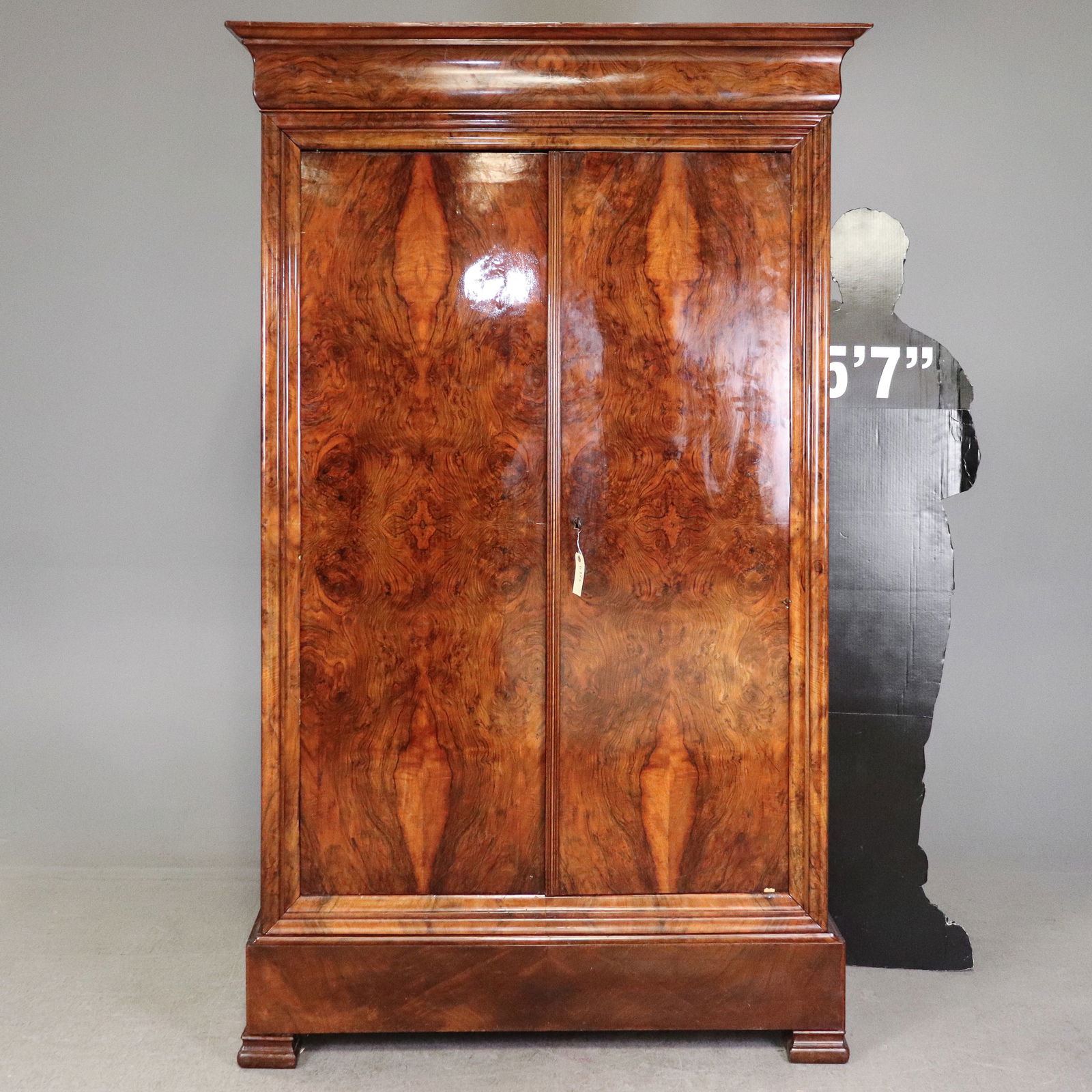 Louis Philippe Style Double Door Walnut Armoire (1 of 11)