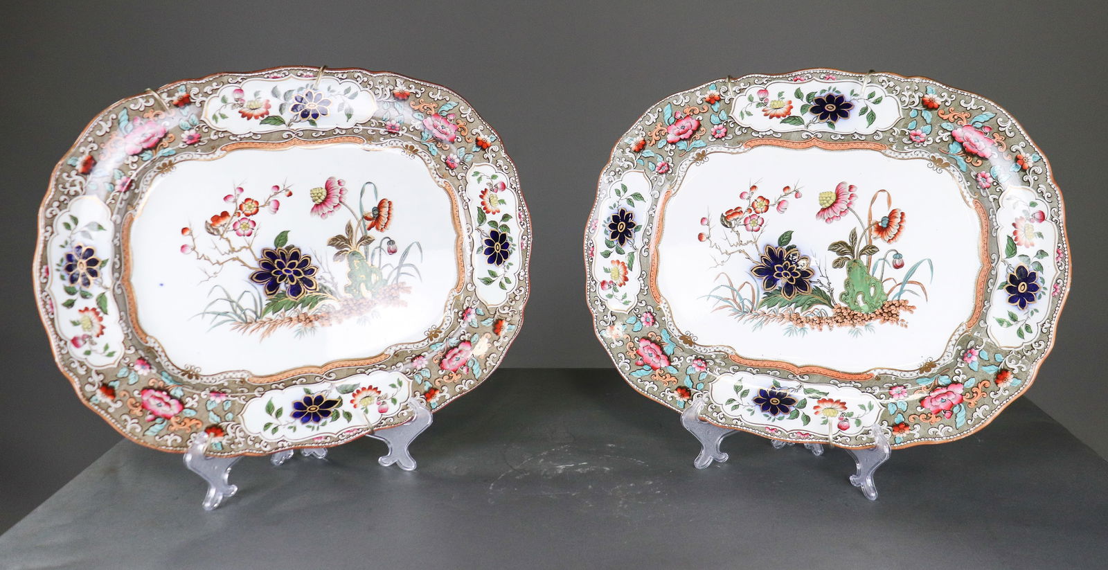Pair Of Japanese Platters With Floral Motif (1 of 5)