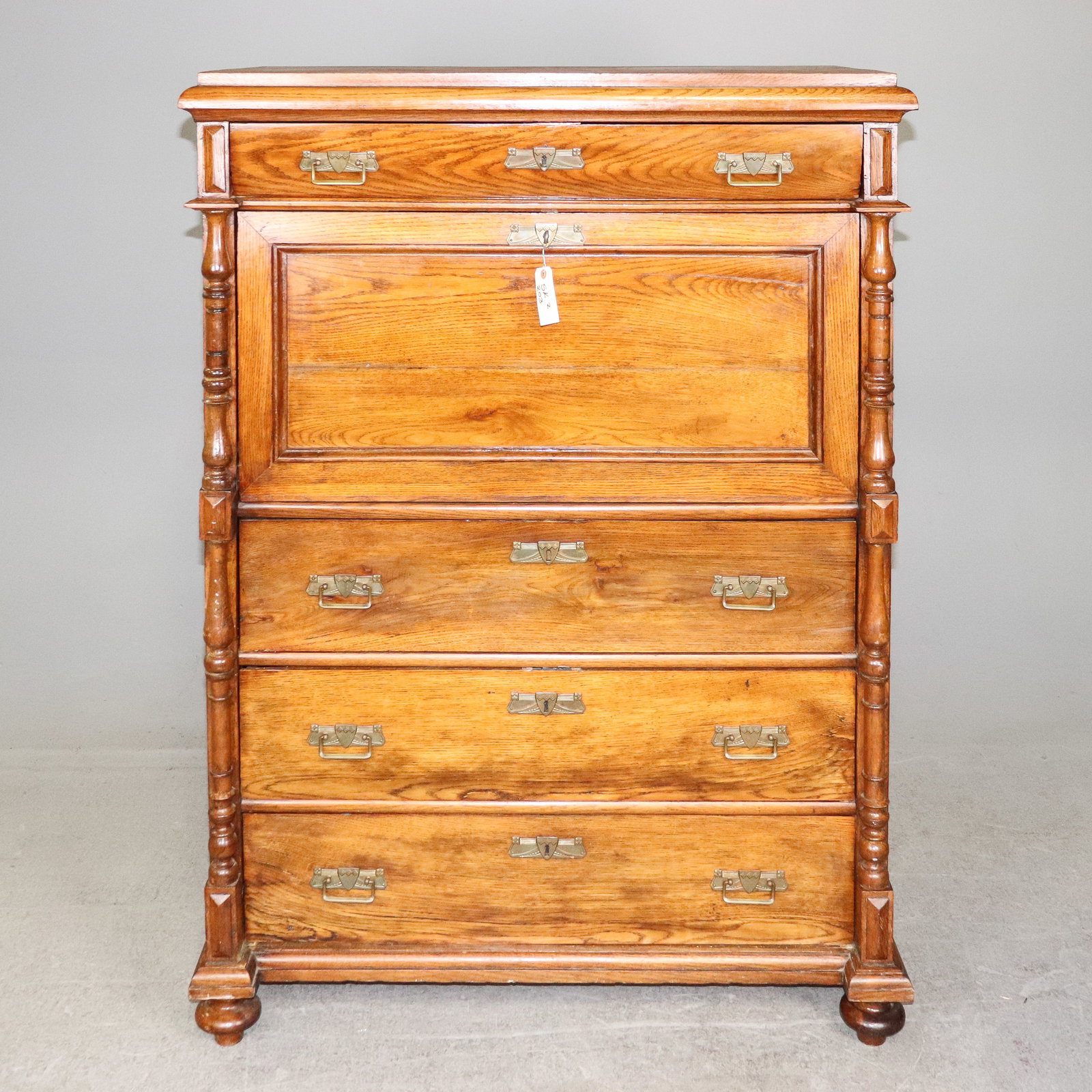 Swedish Oak Secretary Abattant (1 of 10)