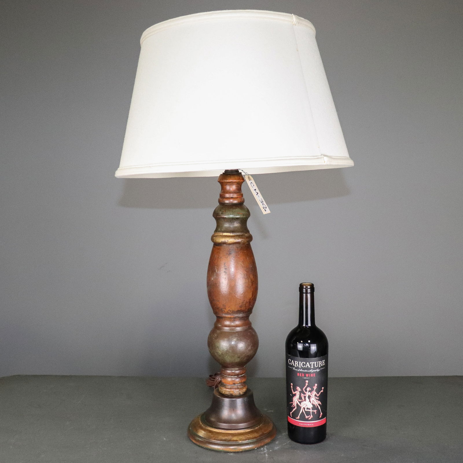 Polychrome Table Lamp With Shade (1 of 3)