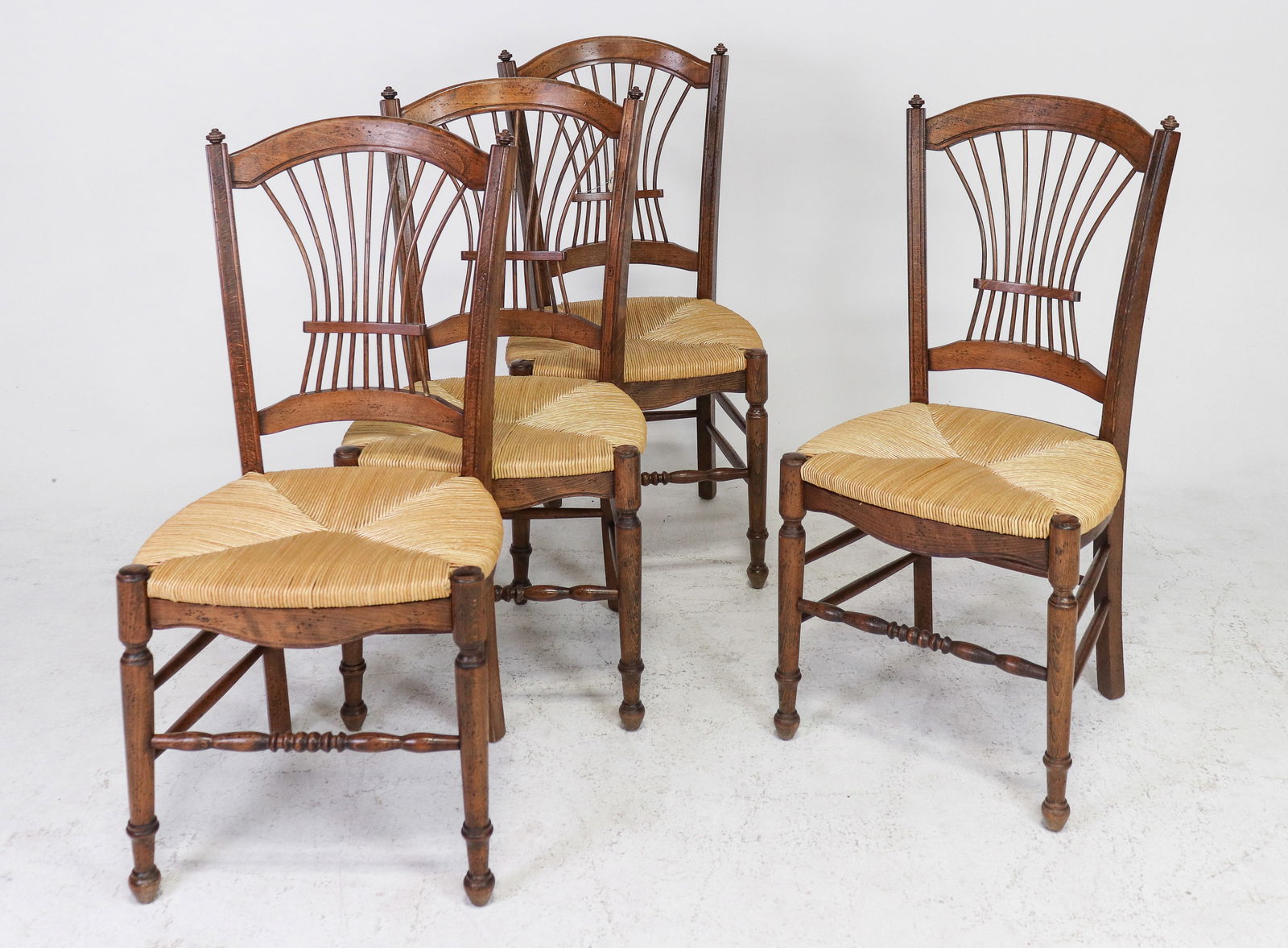 Set Of 4 Caned Seat Dining Chairs (1 of 5)