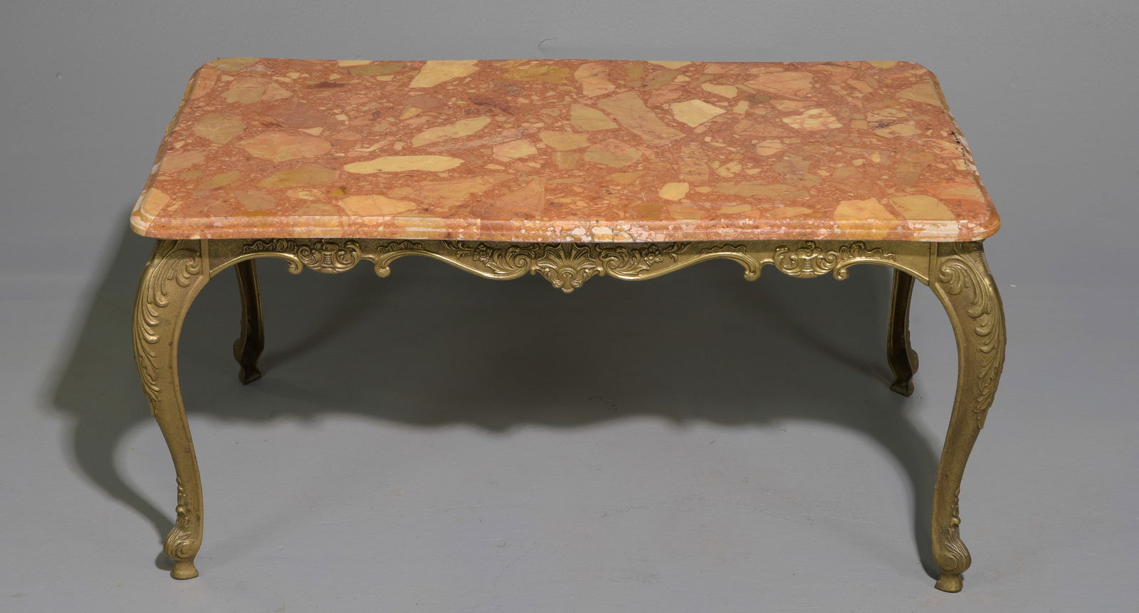 Louis XV Style French Marble Top Coffee Table (1 of 3)