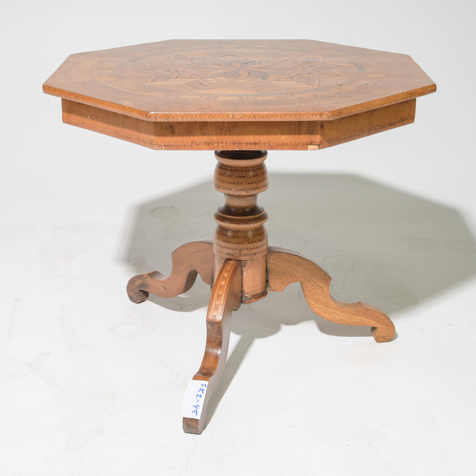 Italian "Matchstick" Inlay Side Table (1 of 4)