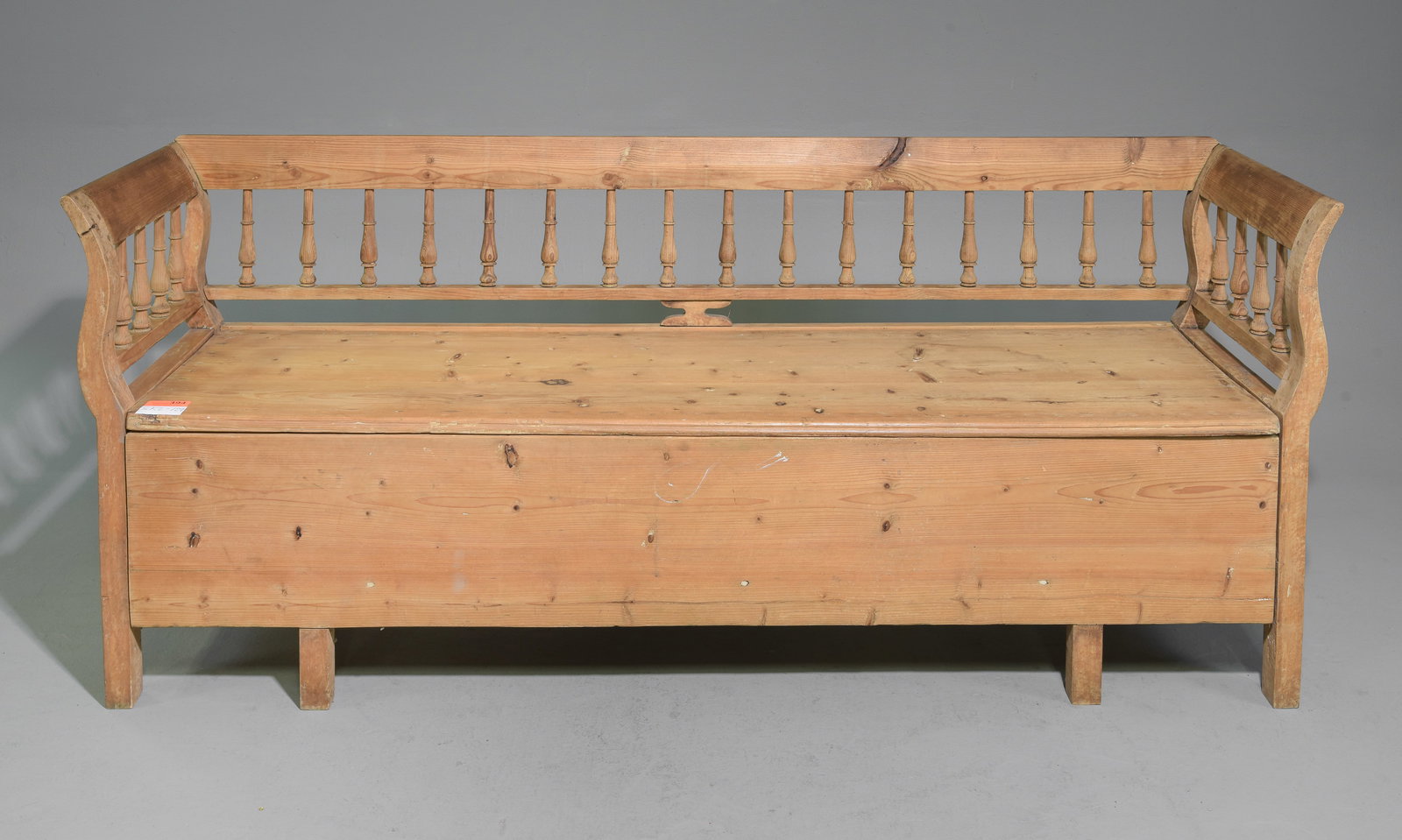 Swedish Pine Kitchen Bench with Storage (1 of 5)