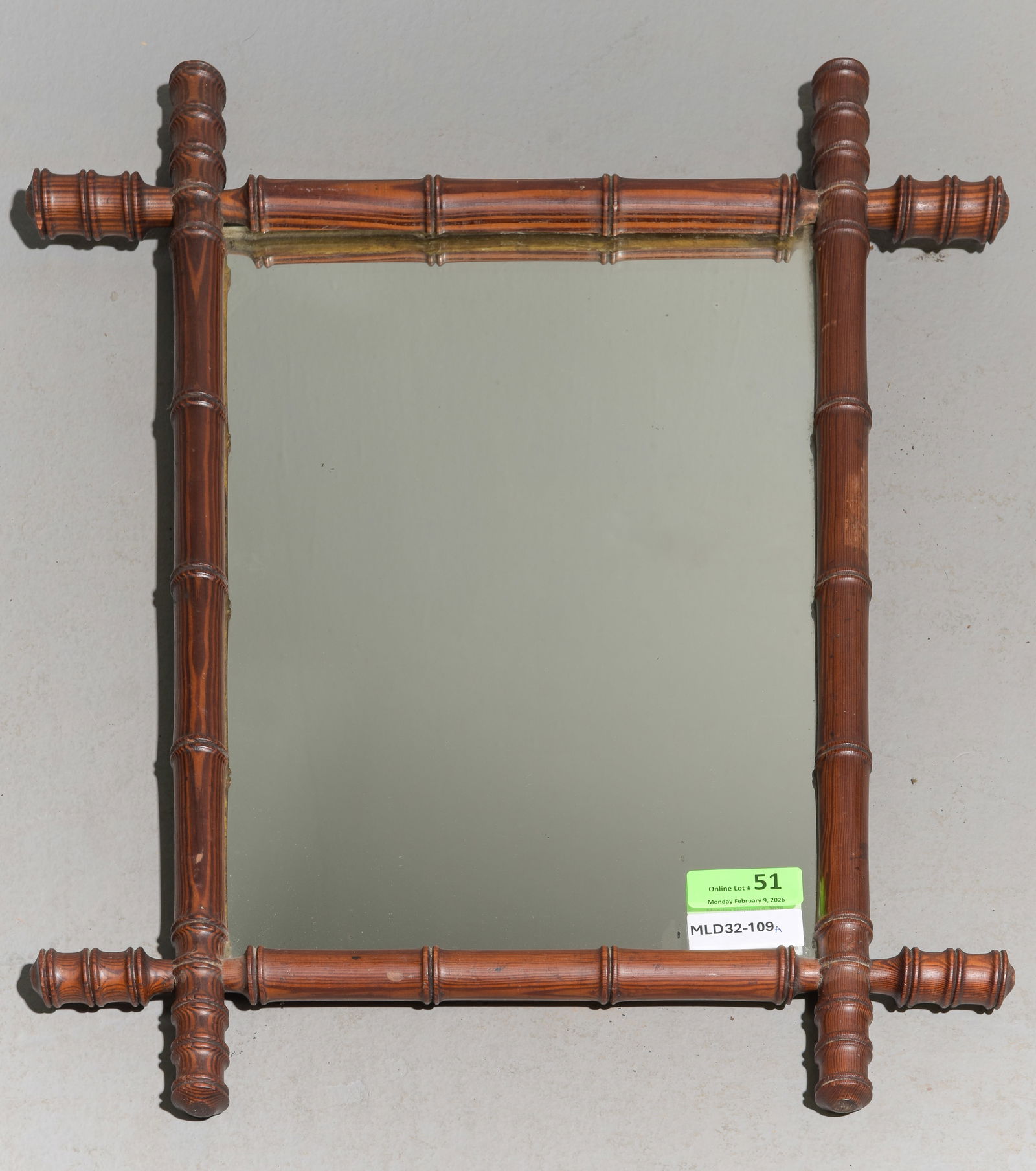 French Faux Bamboo Framed Mirror #2 (1 of 3)