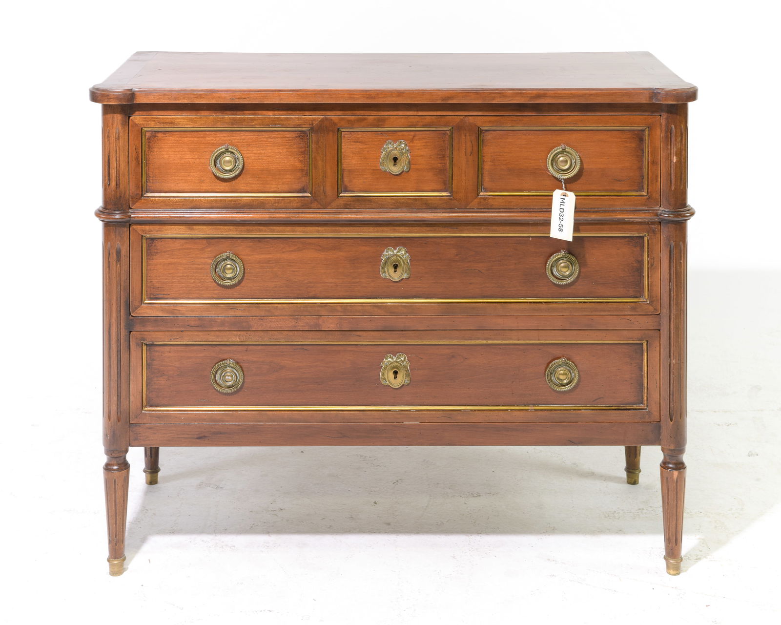 Louis XVI Style Three Drawer Chest (1 of 5)