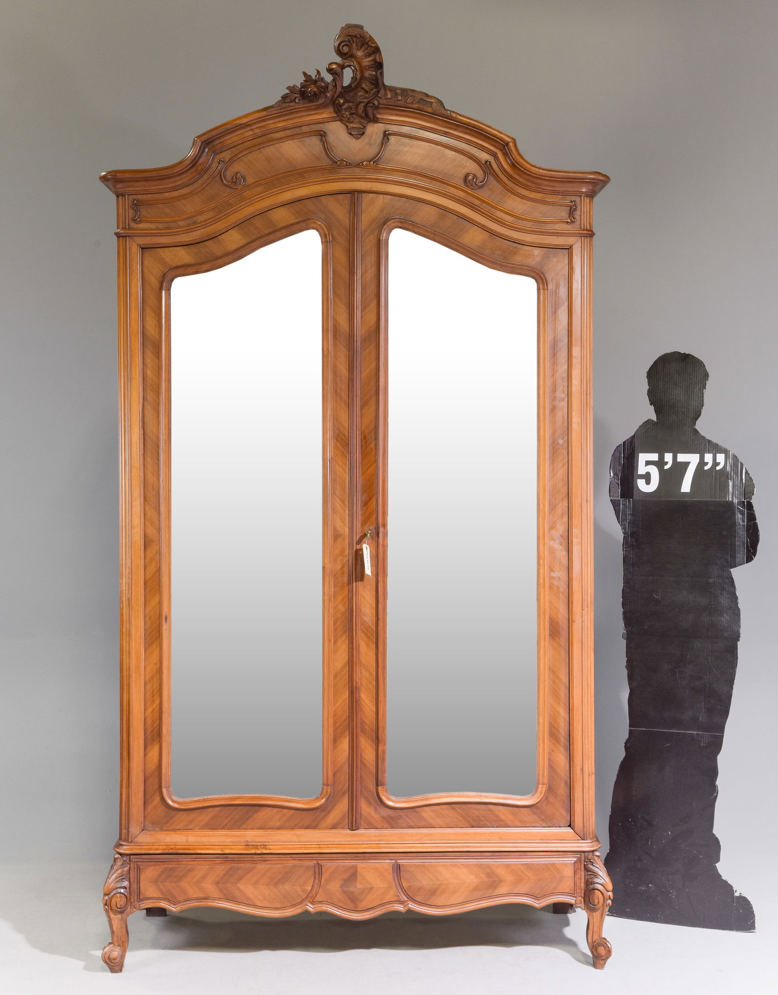 Louis XV Style Double Mirror Door Armoire #1 (1 of 9)