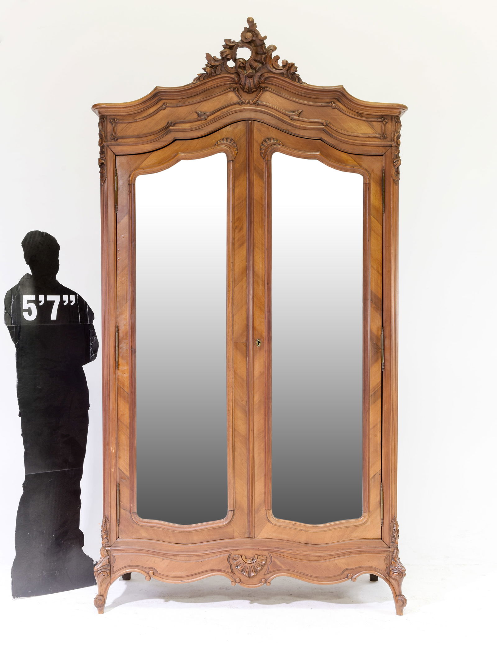 Louis XV Style Double Mirror Door Armoire #2 (1 of 7)