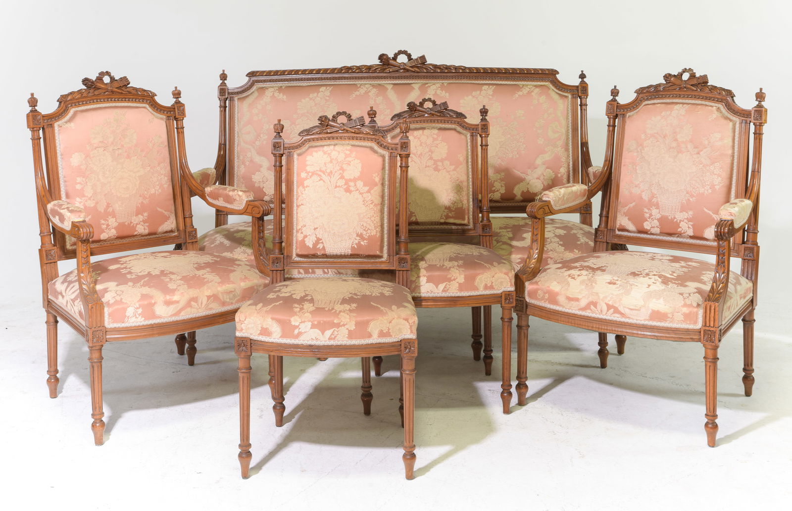 Louis XVI Style Five Piece Salon / Parlor Suite (1 of 8)