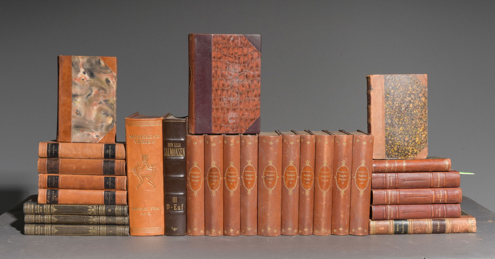 27 Assorted Leather Bound Books / Novels (1 of 6)