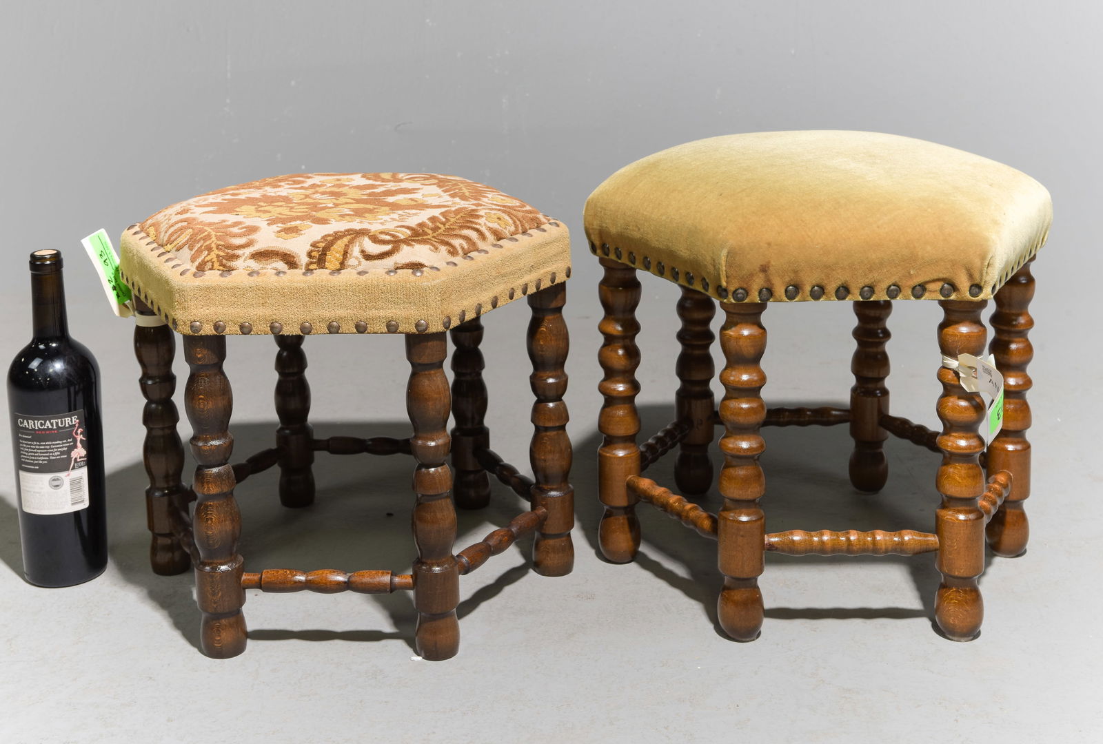 2 Danish Oak Upholstered Stools #2 (1 of 3)