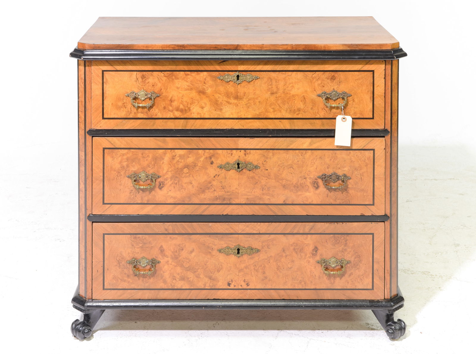 Swedish Birch & Pine Three Drawer Chest (1 of 5)