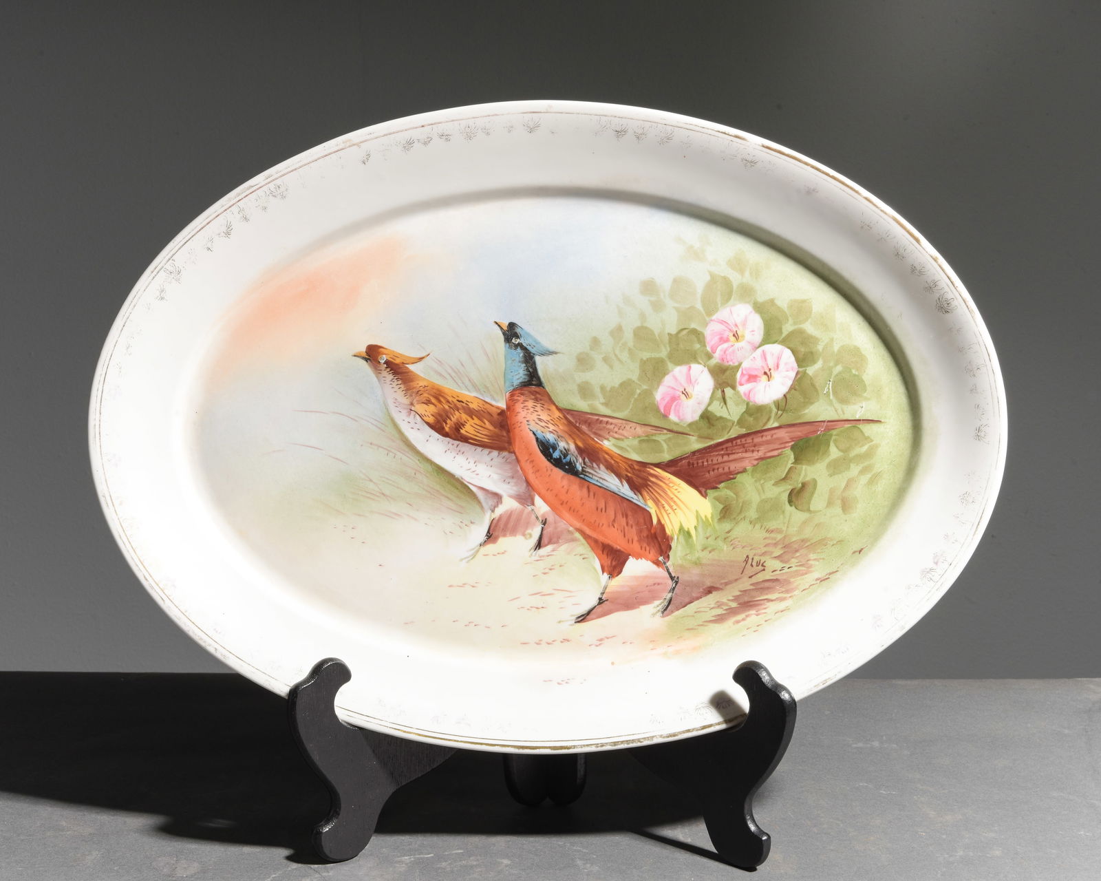 French Large Pheasant / Hunt Platter (1 of 5)