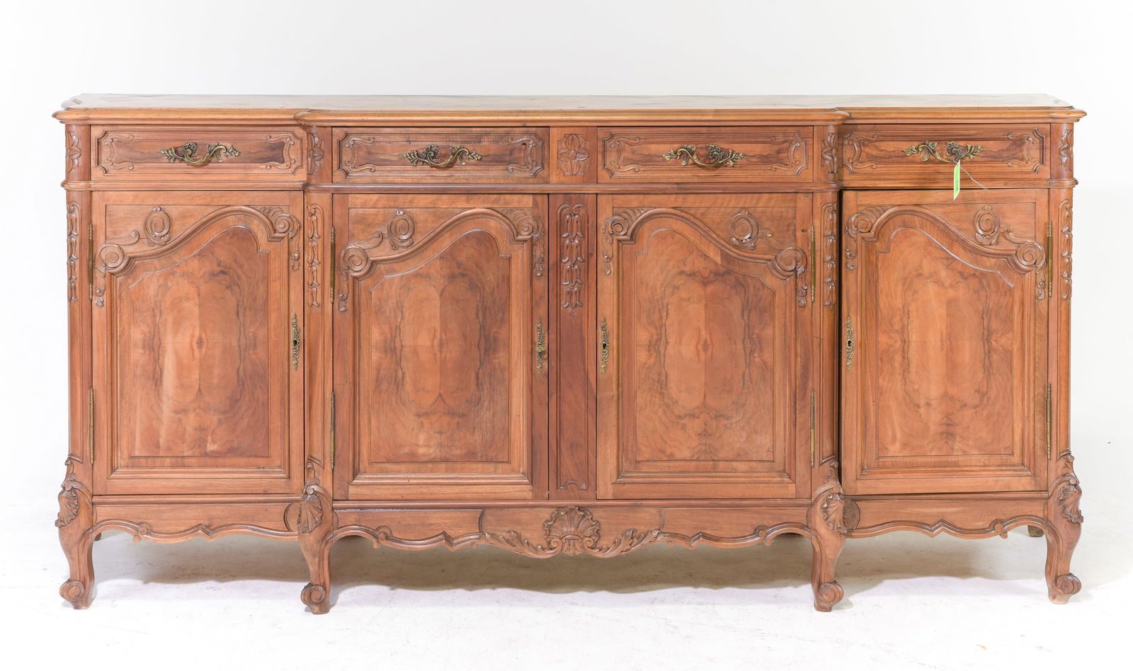 Louis XV Style Walnut Four Door Sideboard (1 of 7)