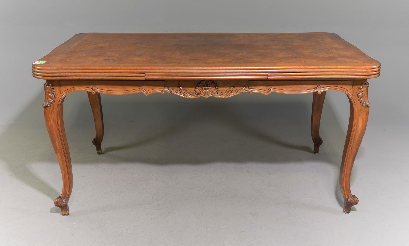 Louis XV Style Parquet Top Draw Leaf Table (1 of 4)