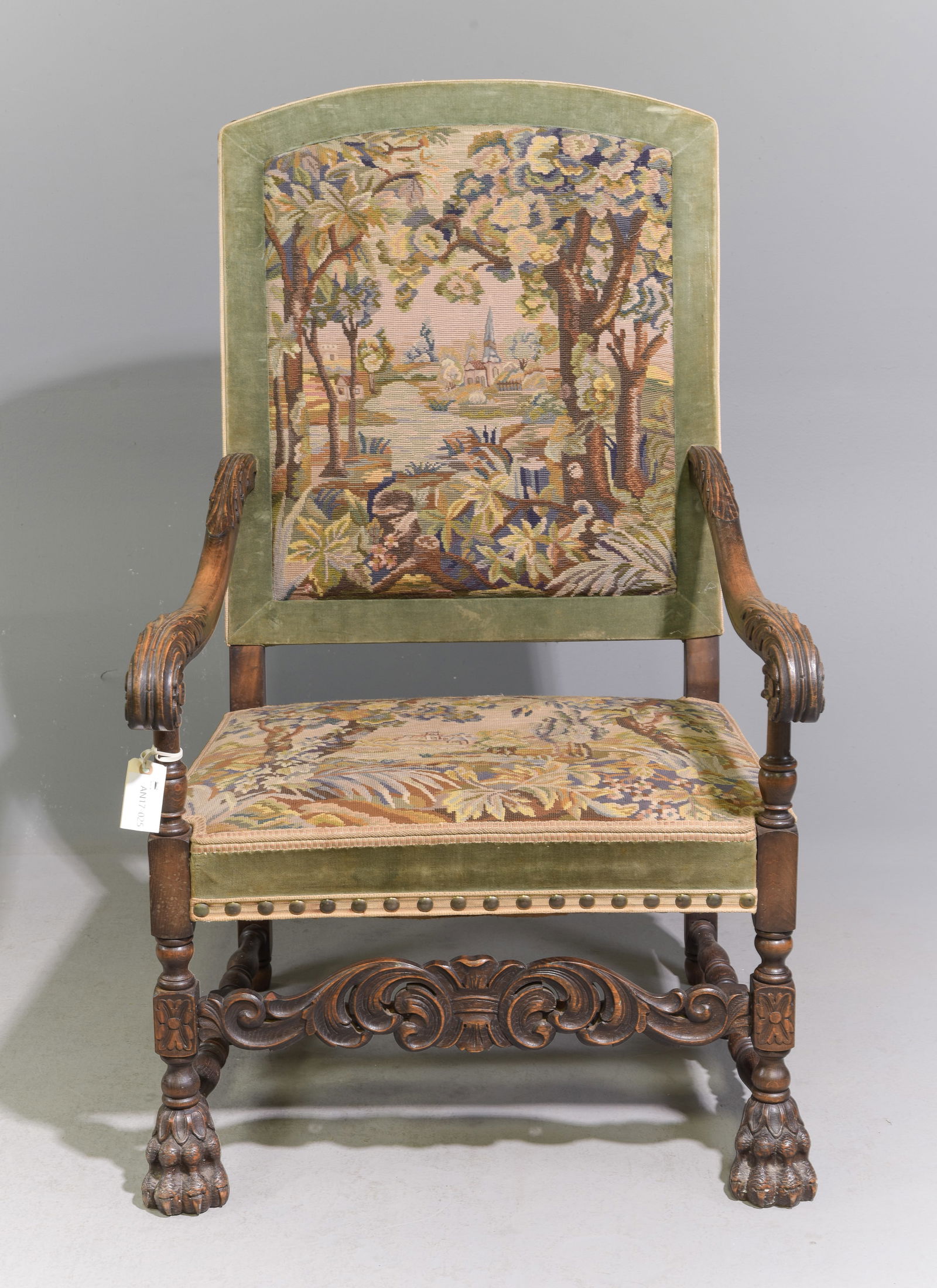 Renaissance Style Danish Oak Fireside Arm Chair (1 of 5)