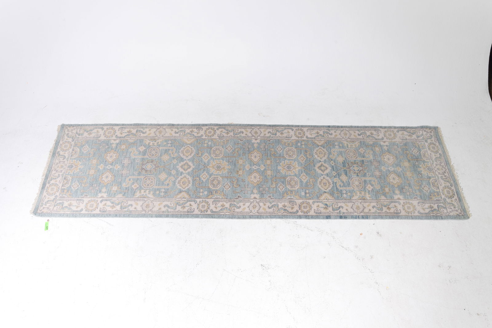 Hand Knotted Oushak Runner Rug - 9'10 x 2'8 (1 of 3)