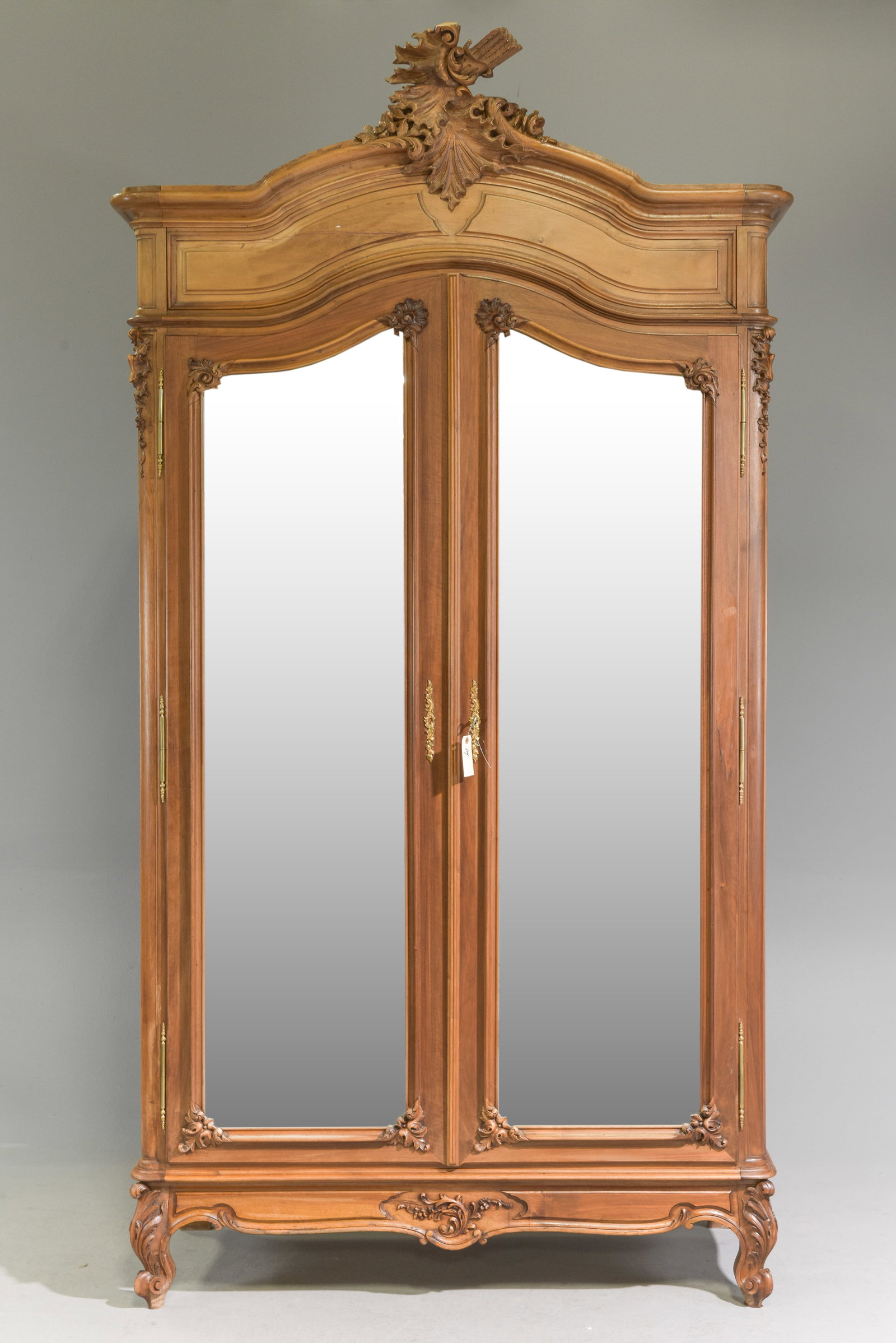 Louis XV Style Double Mirror Door Armoire (1 of 10)