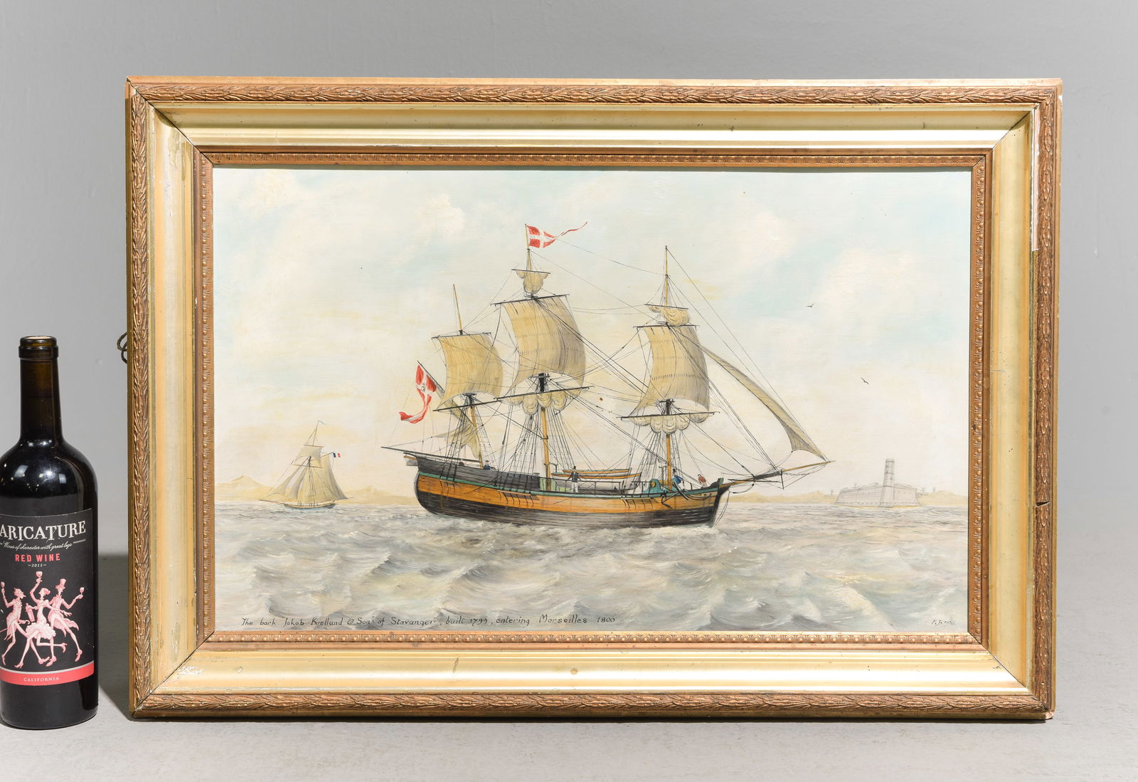 Danish Oil on Board - "Jakob Kielland & Son" Ship (1 of 5)