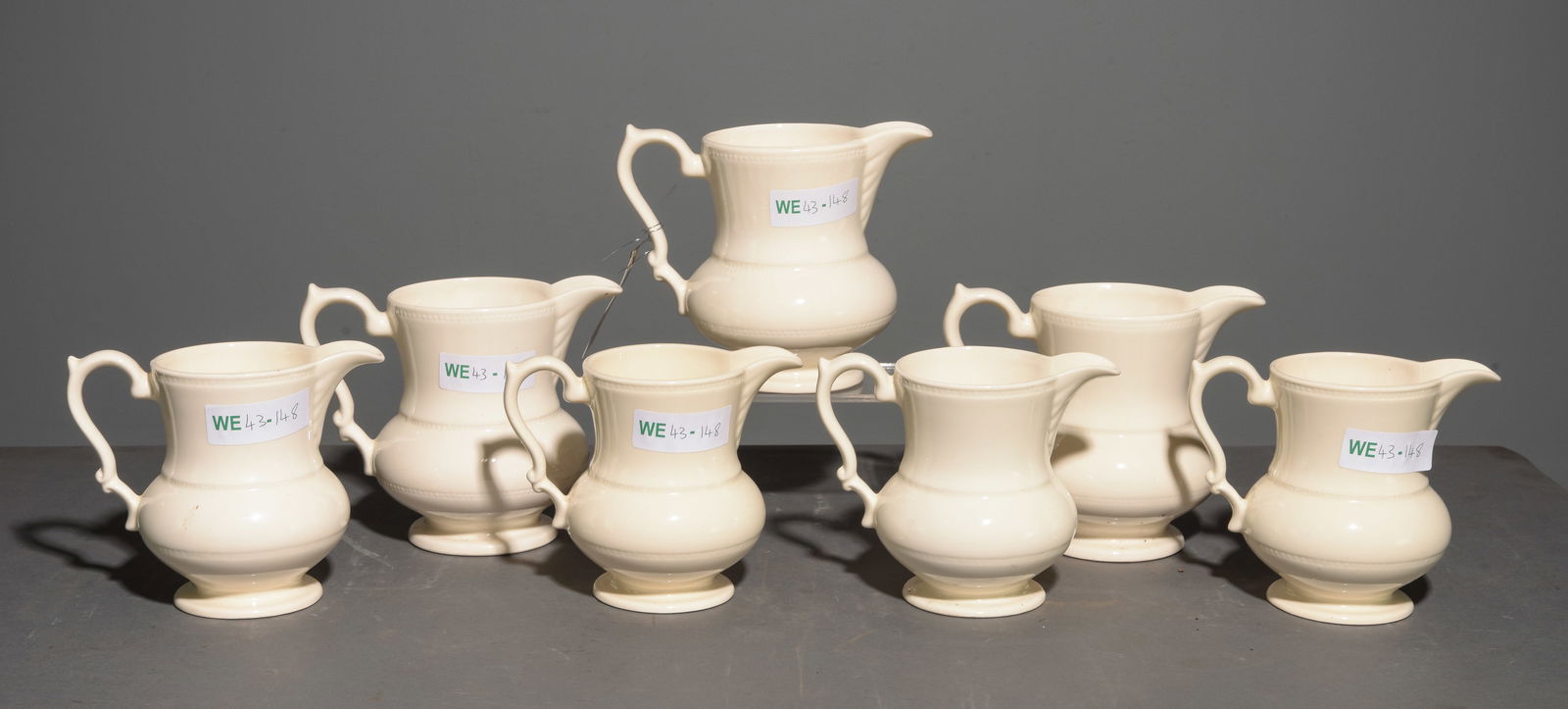 7 Assorted French White Ware Pitchers (1 of 5)