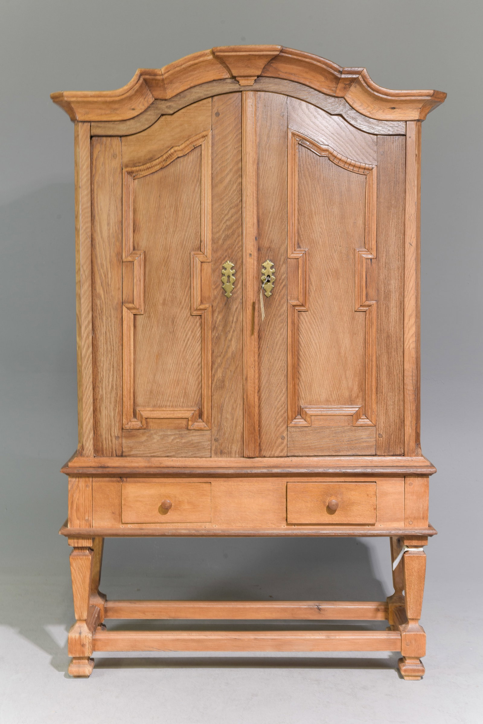 Danish Oak Two Door Cupboard with Drawers (1 of 8)