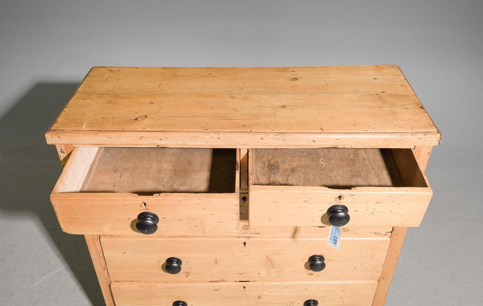 British Pine Five Drawer Chest - 2