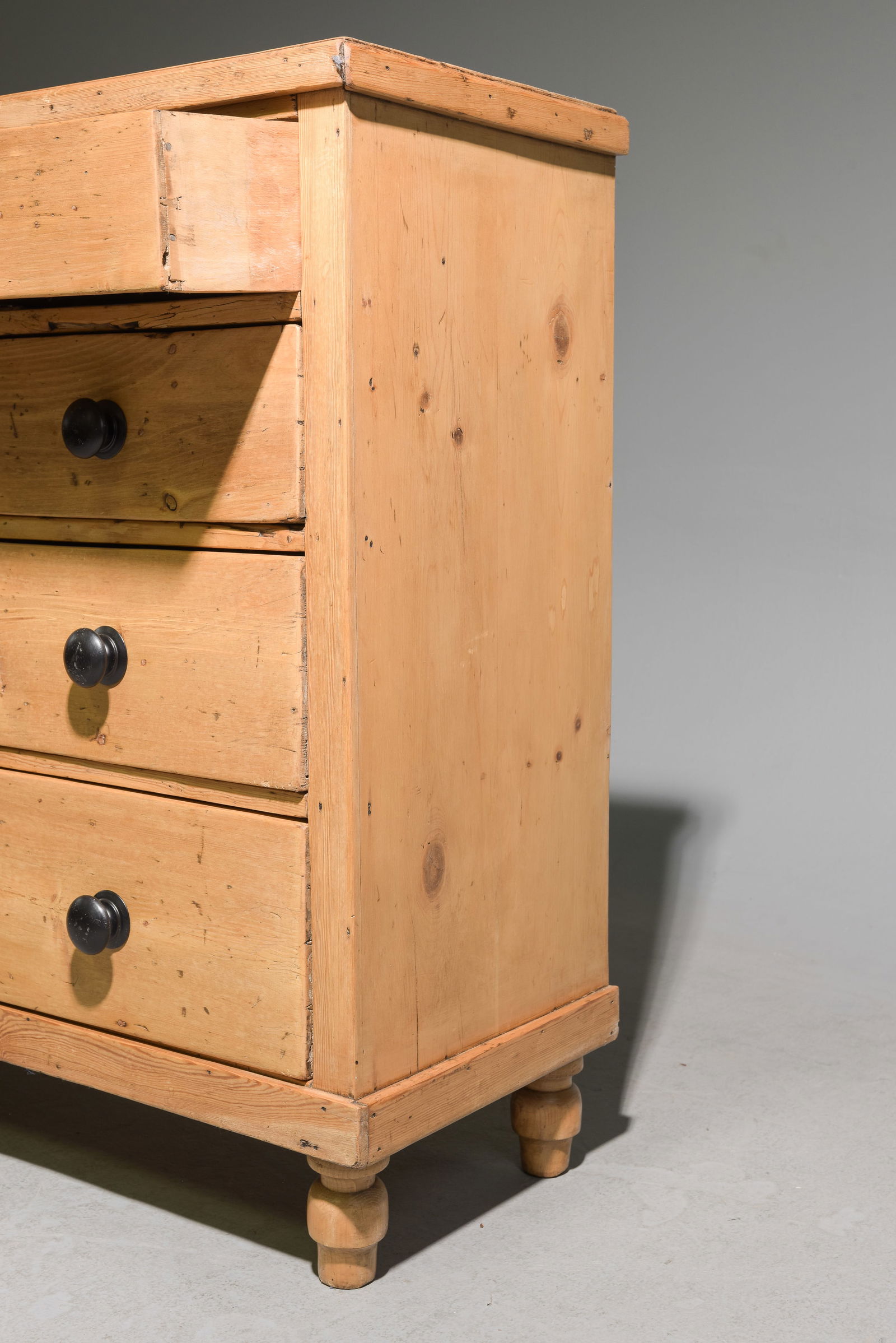 British Pine Five Drawer Chest - 3