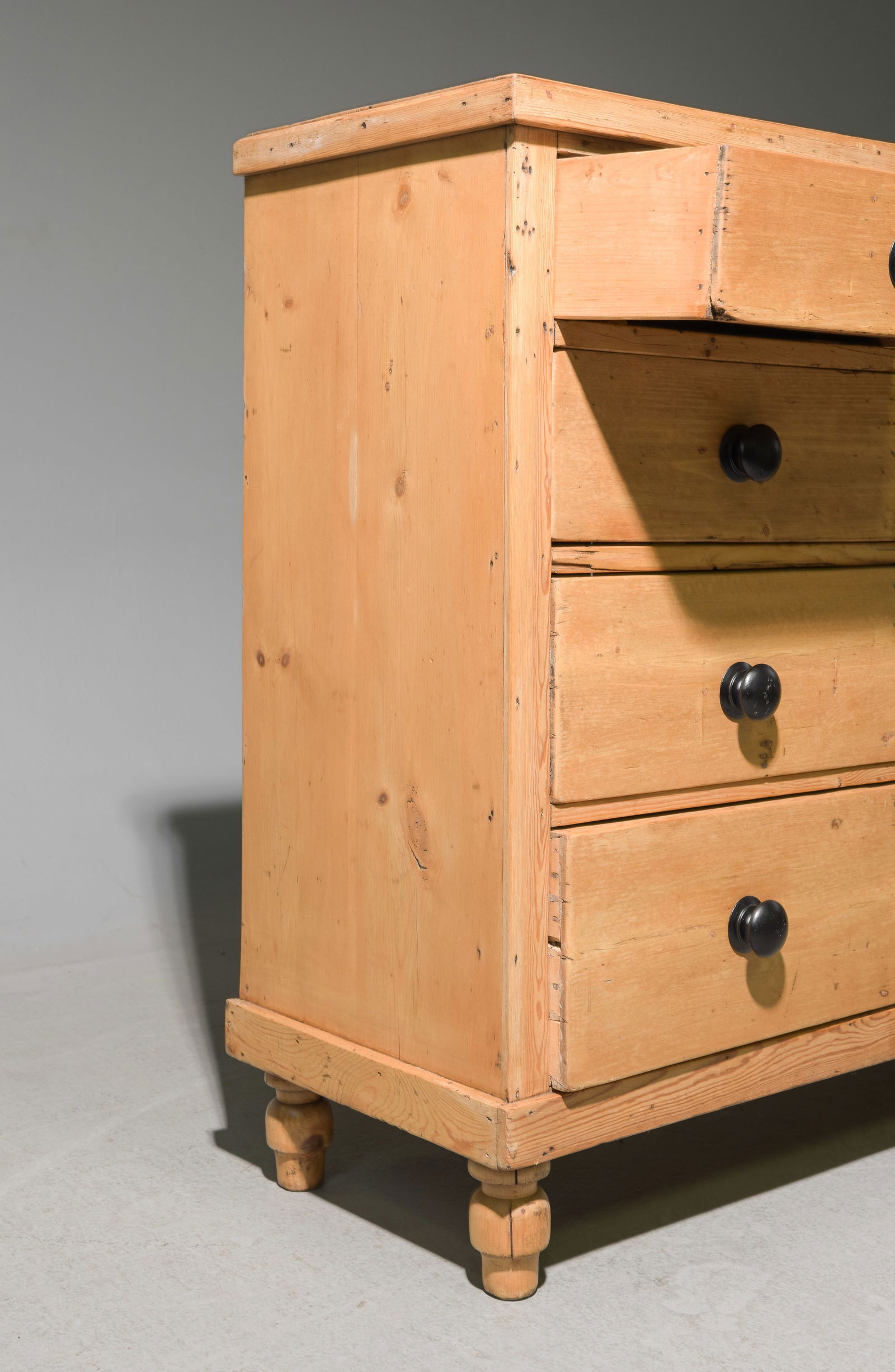 British Pine Five Drawer Chest - 4