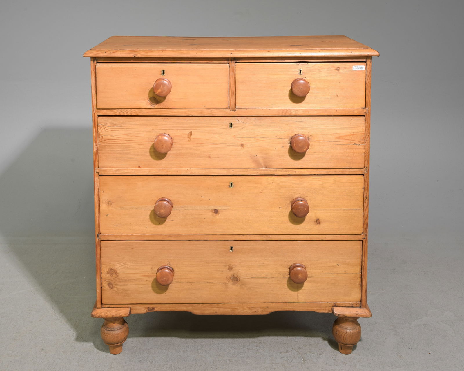 British Pine Five Drawer Chest (1 of 6)