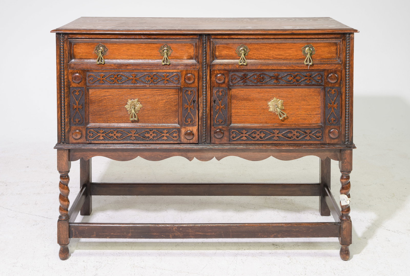 Jacobean Oak Barley Twist Server / Buffet (1 of 6)