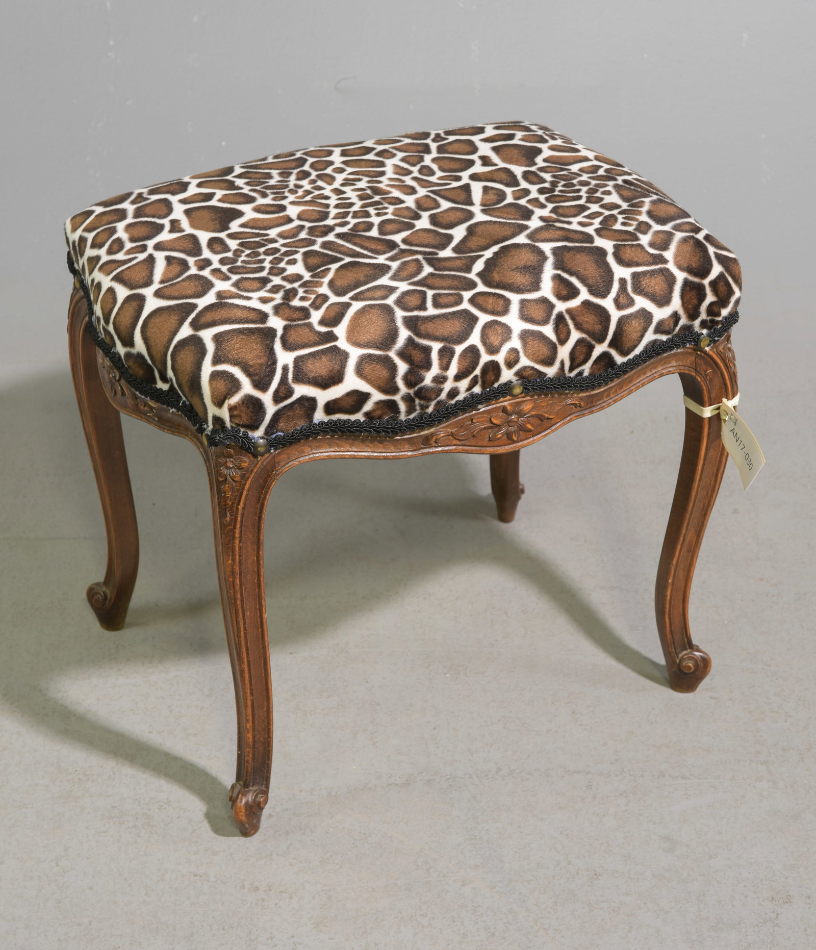 Louis XV Style Upholstered Stool (1 of 3)