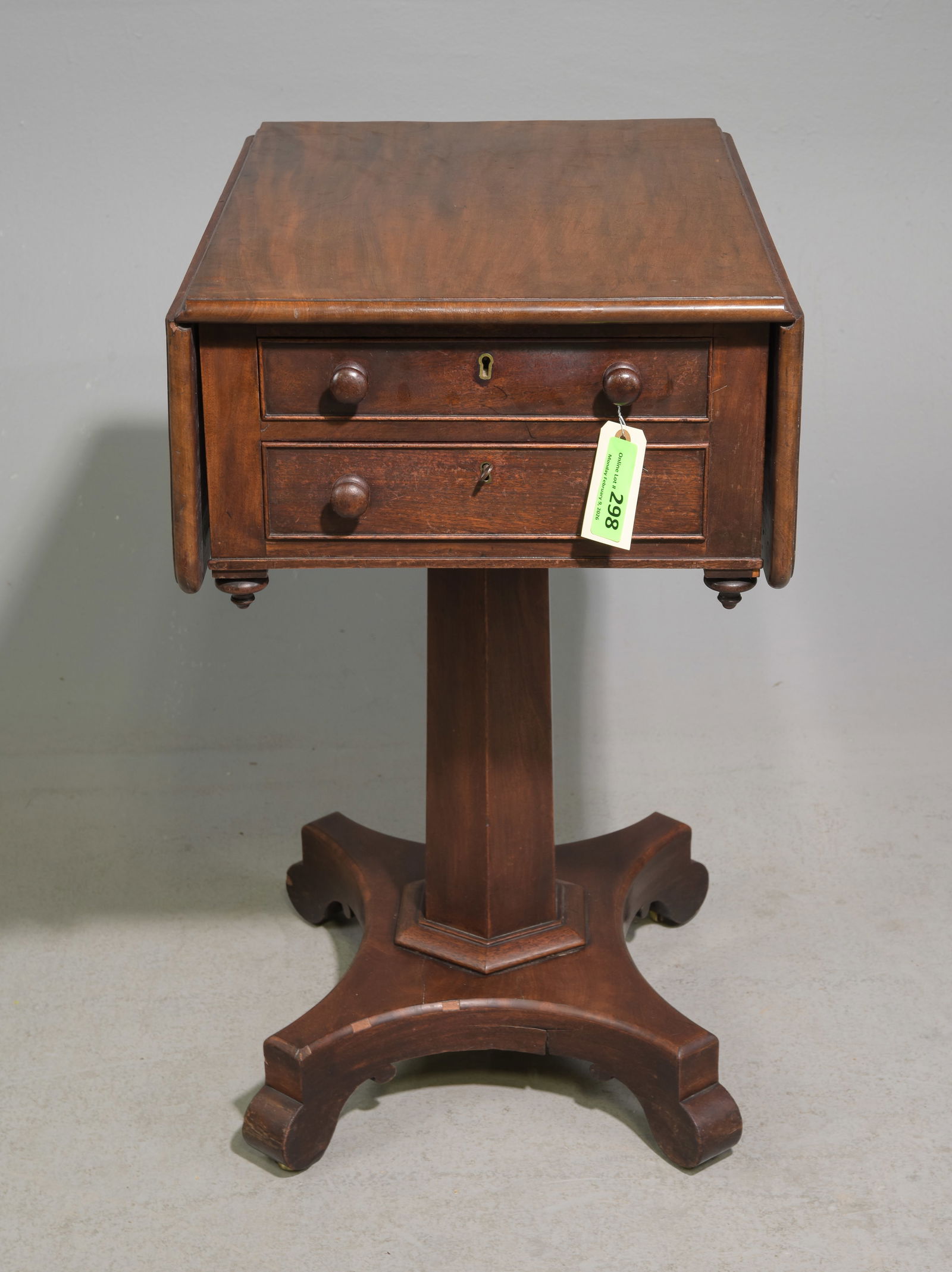 Victorian Style Mahogany Drop Sided Side Table (1 of 4)