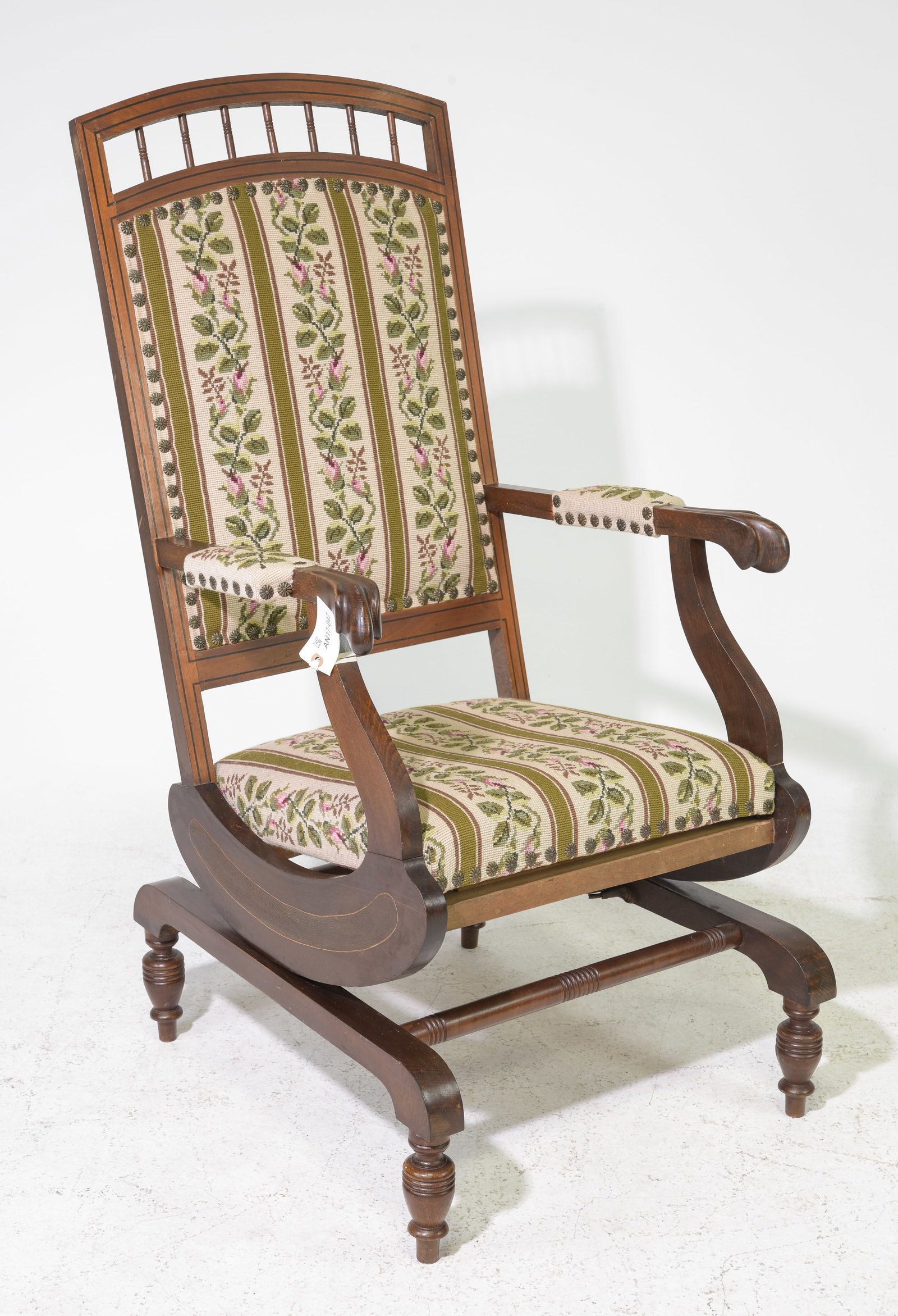 Danish Upholstered Rocking Arm Chair (1 of 4)
