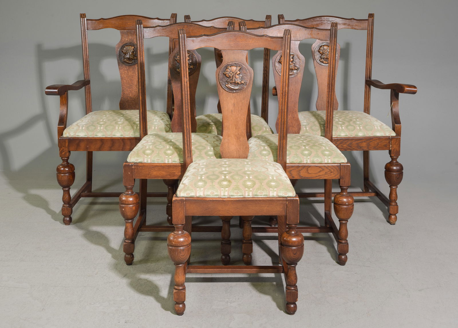 Set Of 6 Oak Dining Chairs (1 of 5)