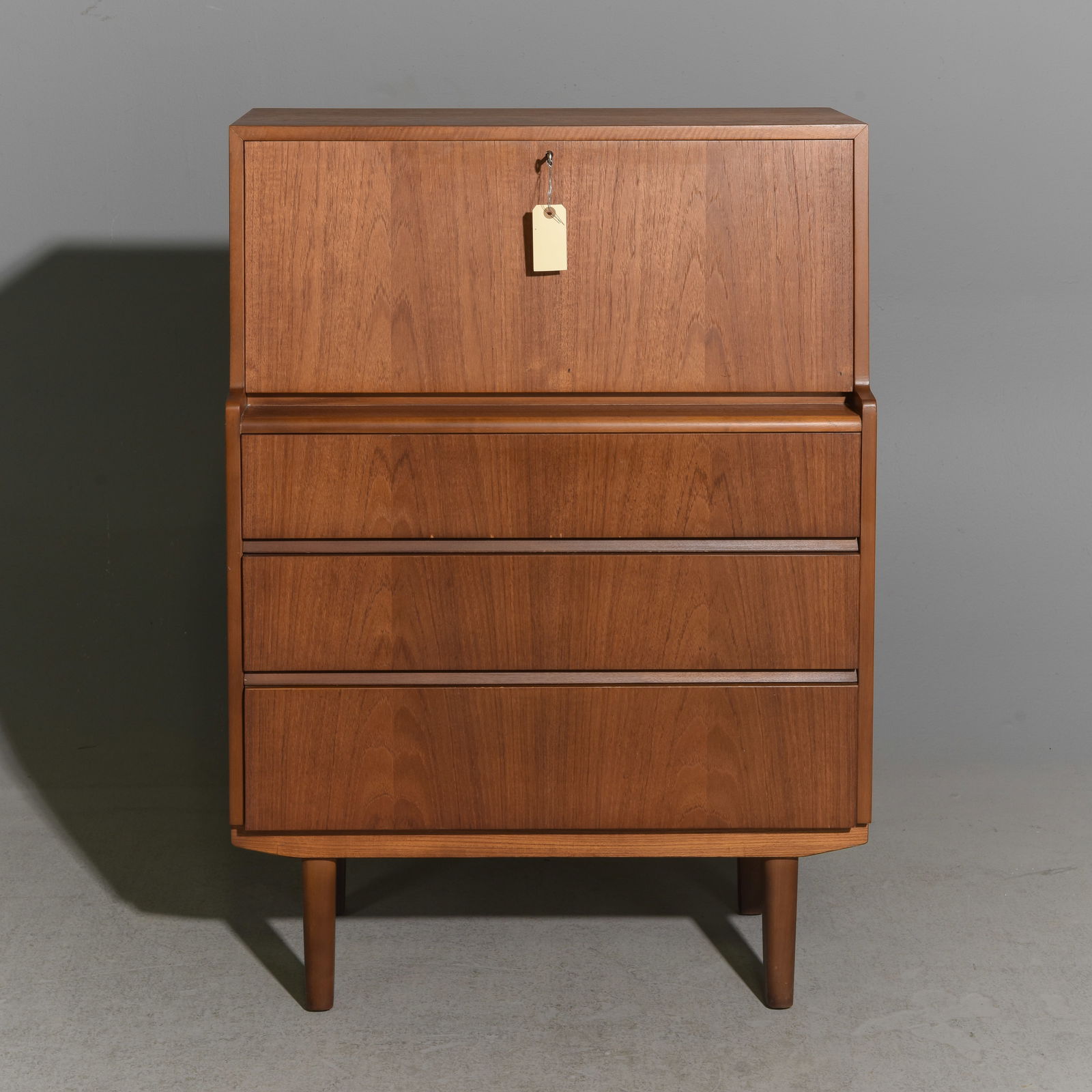 Teak Modern Mid-century Drop Front Desk (1 of 6)