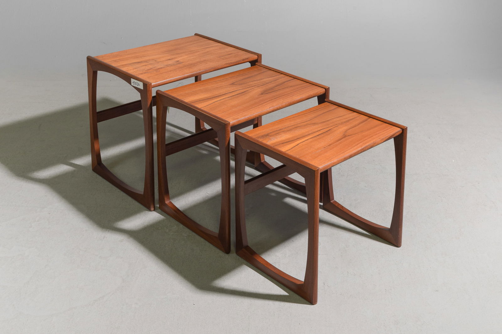 Mid Century Modern Quadrille Nest of 3 Tables (1 of 5)