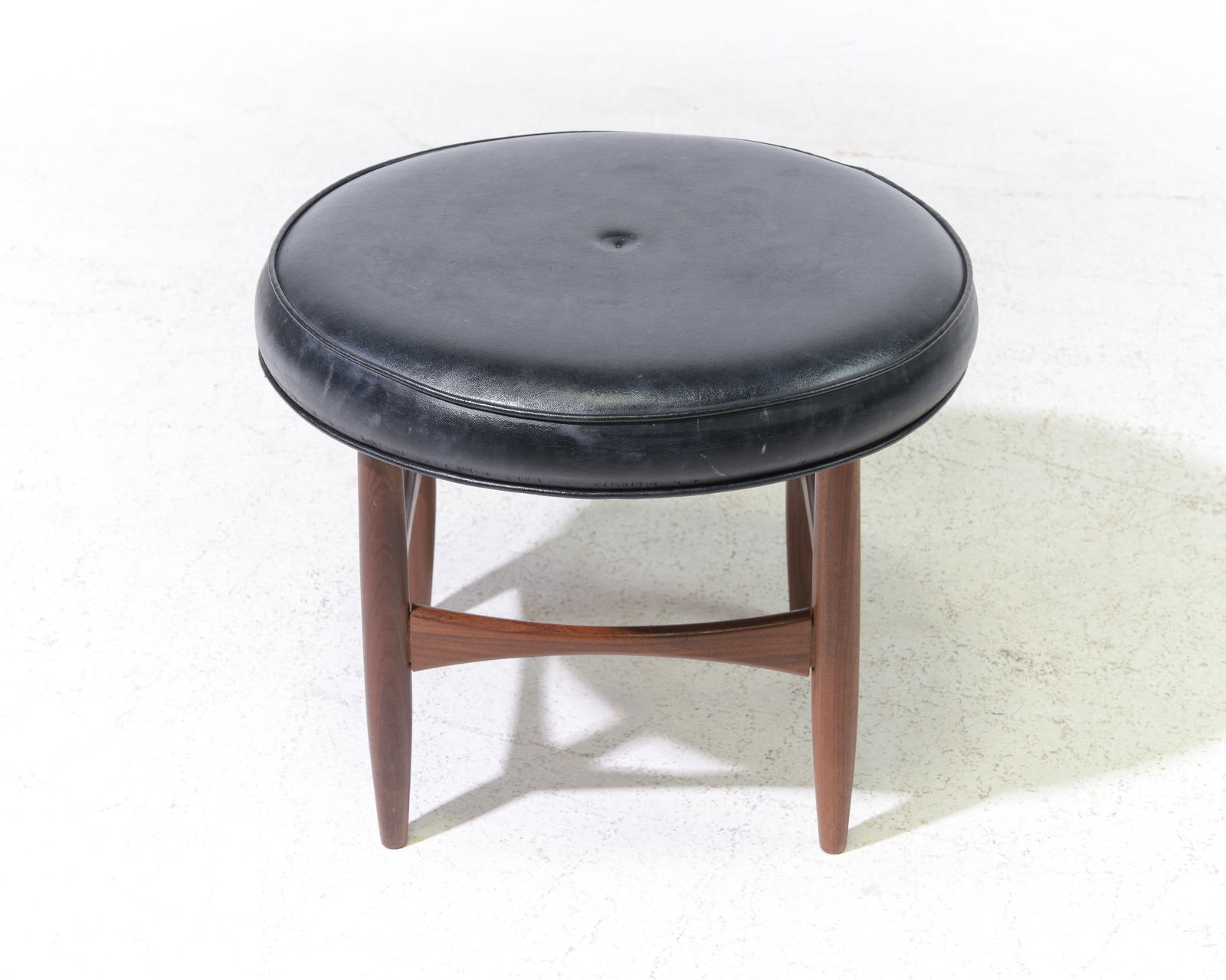 Round Mid Century Modern Stool by Kofod Larsen (1 of 6)