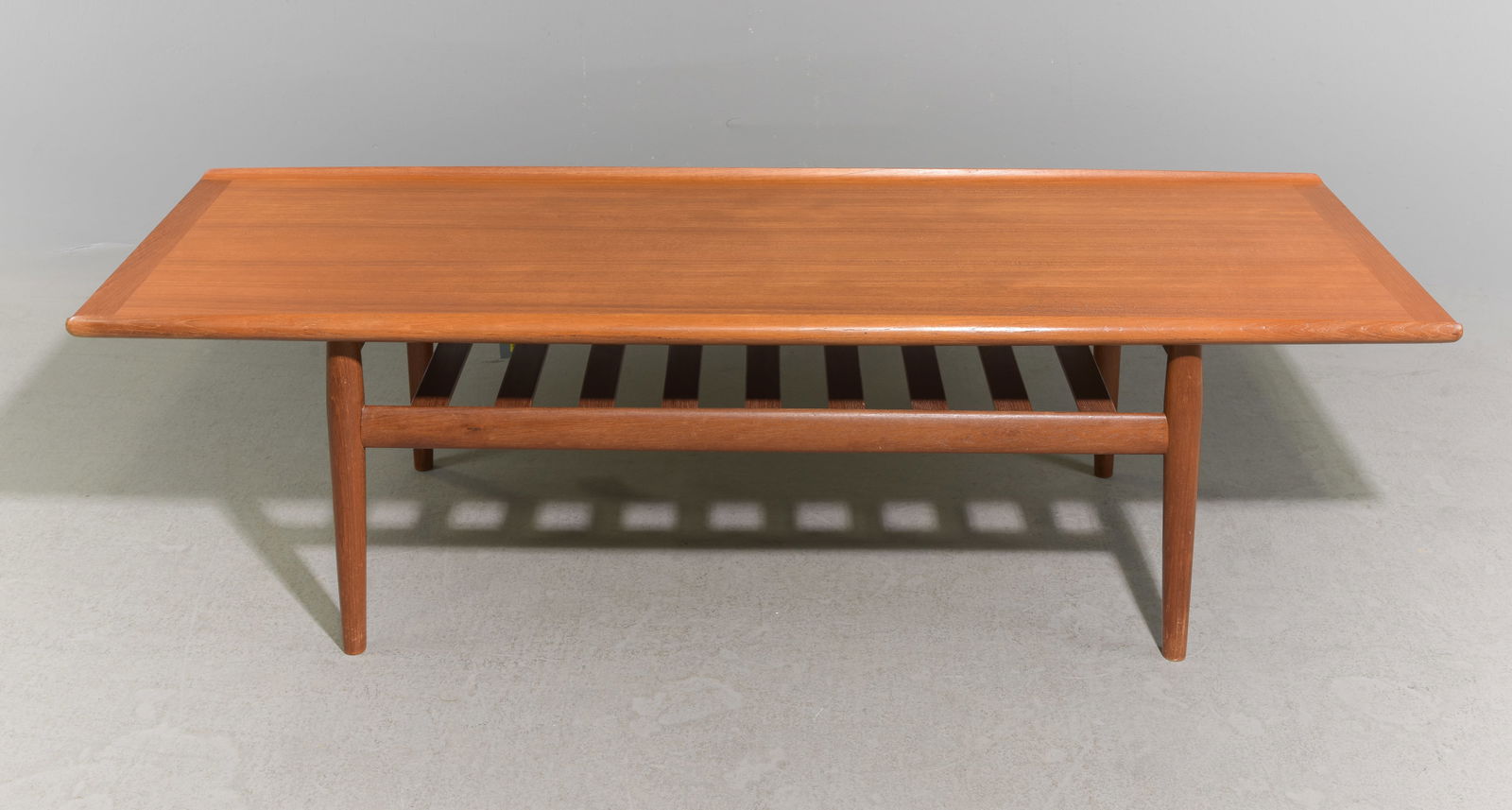 Danish Modern Large Coffee Table with Shelf (1 of 3)