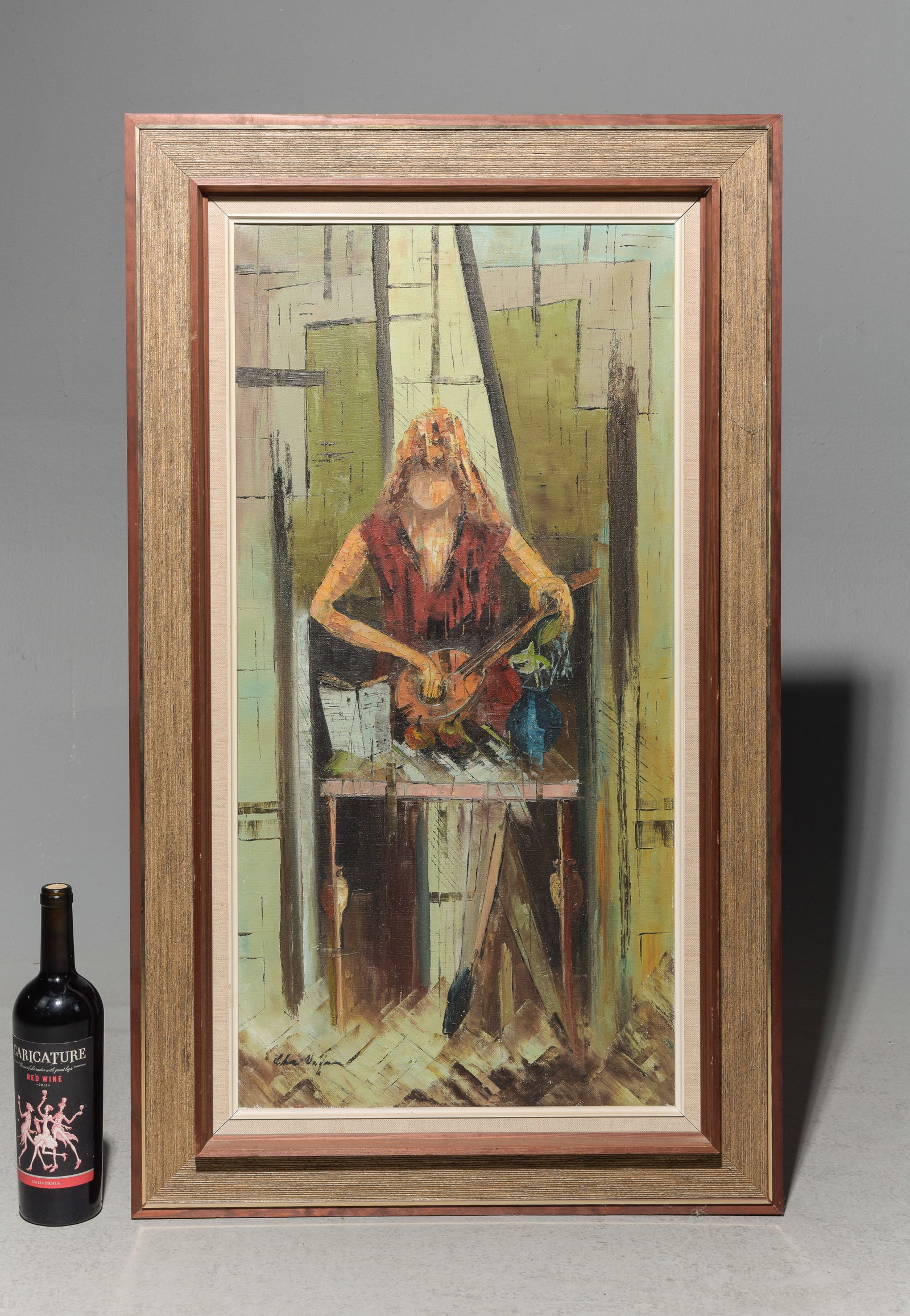 Danish Framed Oil on Canvas - Musician - Signed (1 of 3)