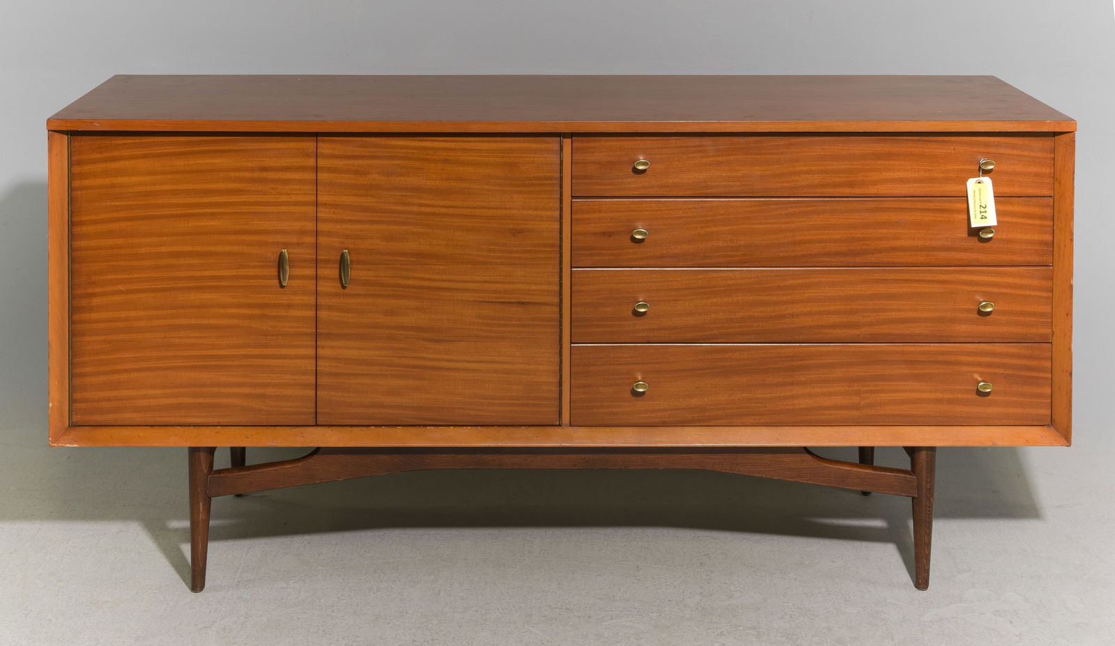 Mid Century Sideboard with Metal Handles - Lebus (1 of 8)