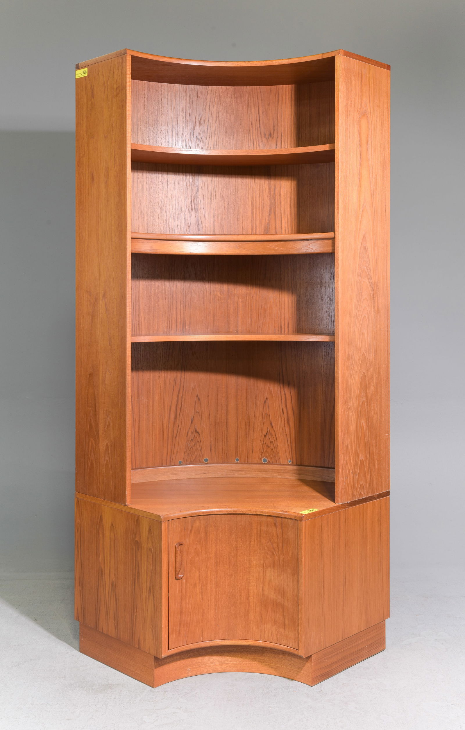 Mid Century Modern Large Corner Cabinet - Gplan: Danish Modern Style Large Teak Corner Cabinet by British Furniture Maker G-Plan - 78 in tall x 42.25 x 37 - This will break down for easier transport