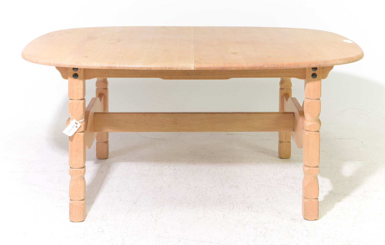 Danish Oak Oval Dining Table with Two Leaves (1 of 4)