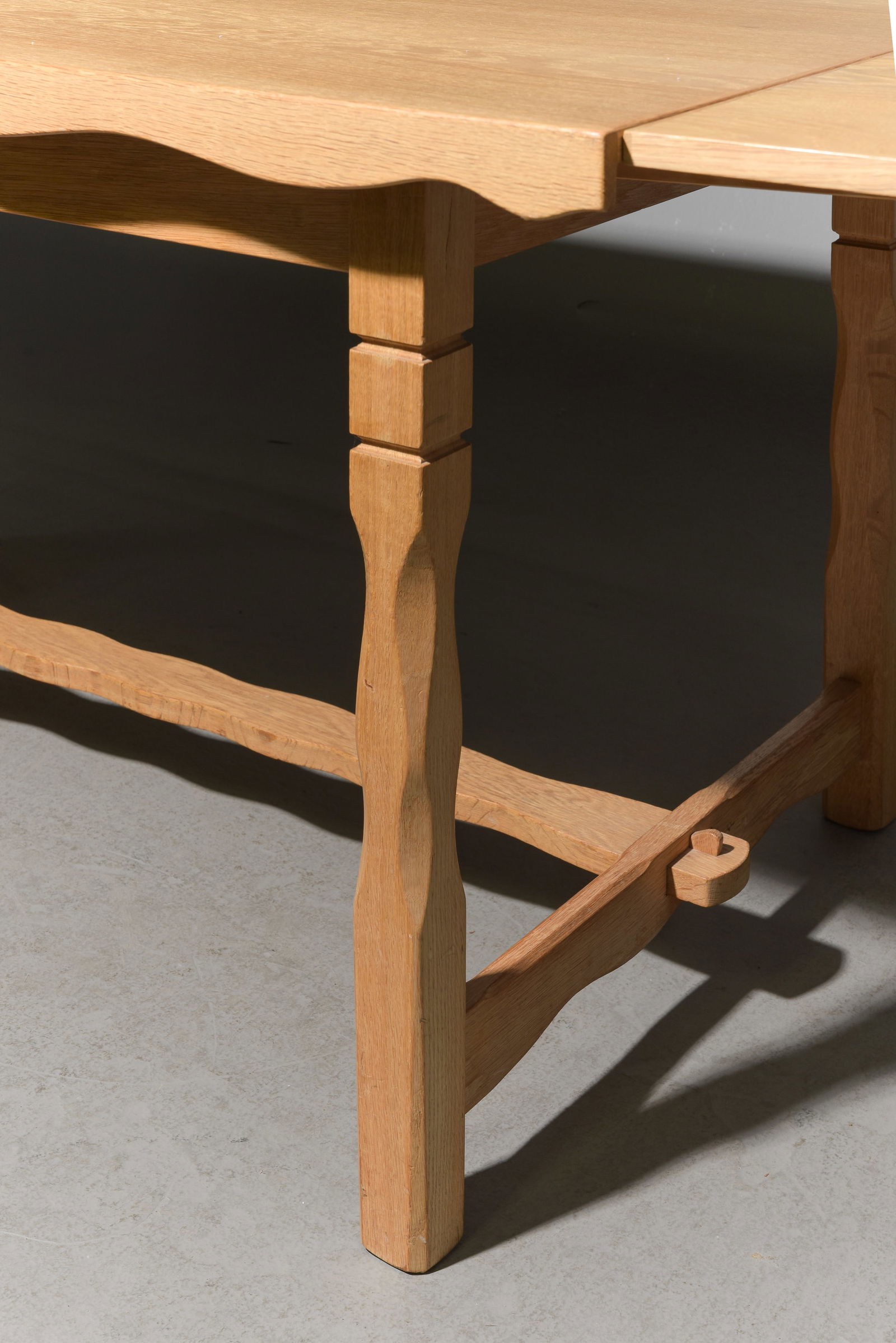 Danish Oak Draw Leaf Dining Table - 5