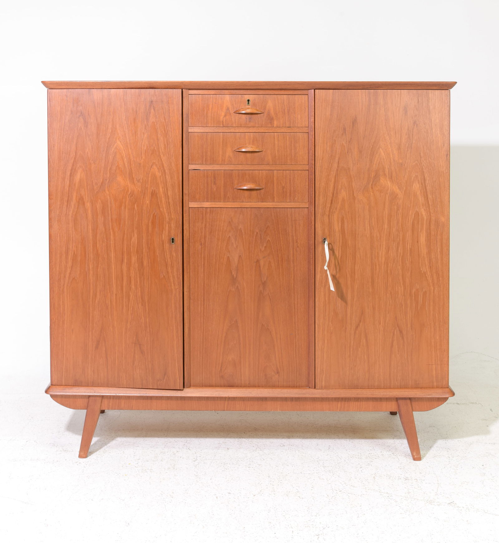 Danish Modern Cocktail Cabinet / Cupboard: Danish Mid Century Modern Cocktail Cabinet / Cupboard - 49 in tall x 54 x 17