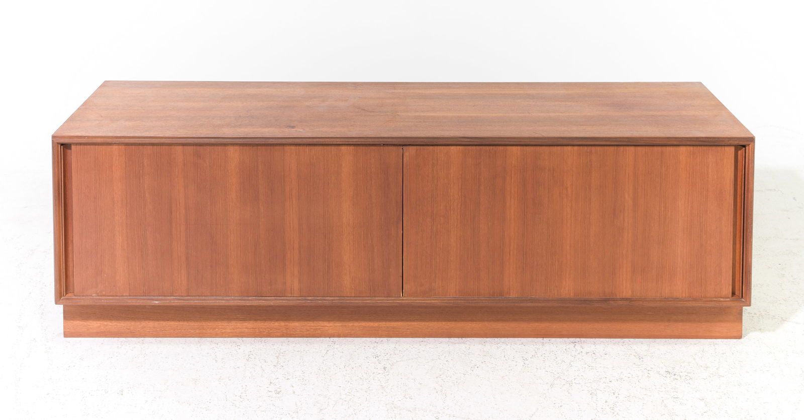 Mid Century Modern Sliding Door Base - Gplan: Danish Modern Style Sliding Door Base / Low Credenza by British Furniture Maker G-Plan, Part of their Form V Series - 19.25 in tall x 60 x 18