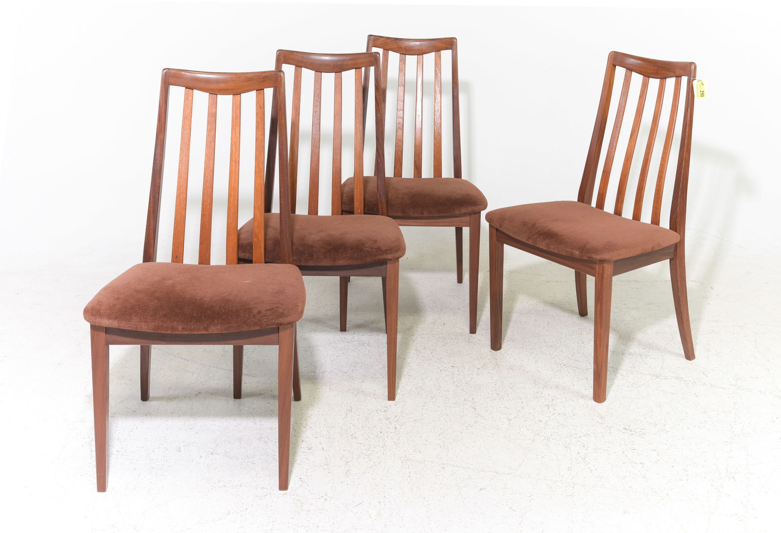 4 Mid Century Modern High Back Chairs - Gplan: Danish Modern Style Set of 4 High Back Dining Chairs by British Furniture Maker G-Plan - 36 in tall x 20 x 20 each with a seat height of 18 inches