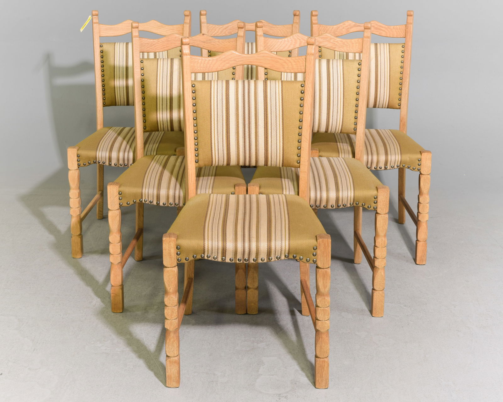 Danish Oak Set of 6 Upholstered Dining Chairs (1 of 4)