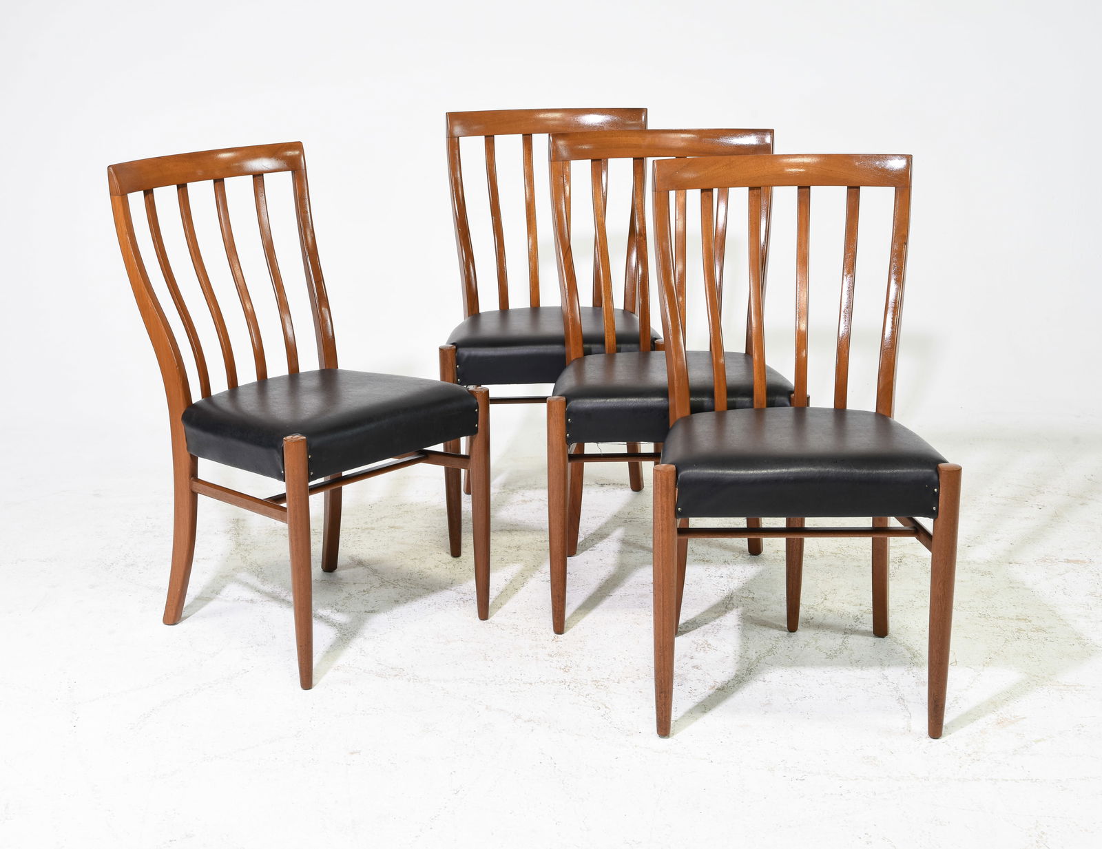 4 Mid Century Modern Chairs - McIntosh: 4 Danish Modern Style Teak Dining Chairs by McIntosh - 34 in tall x 19 x 20, Seat height is 18 inches