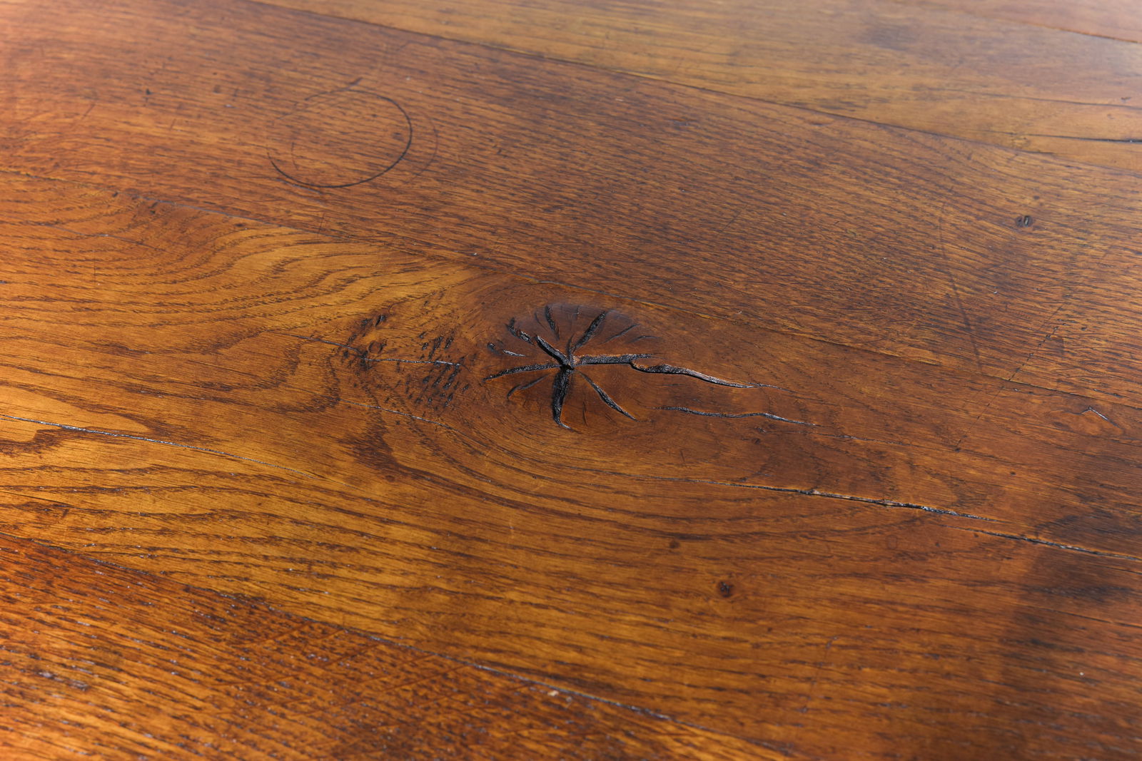 French Solid Oak Farmhouse Table - 4